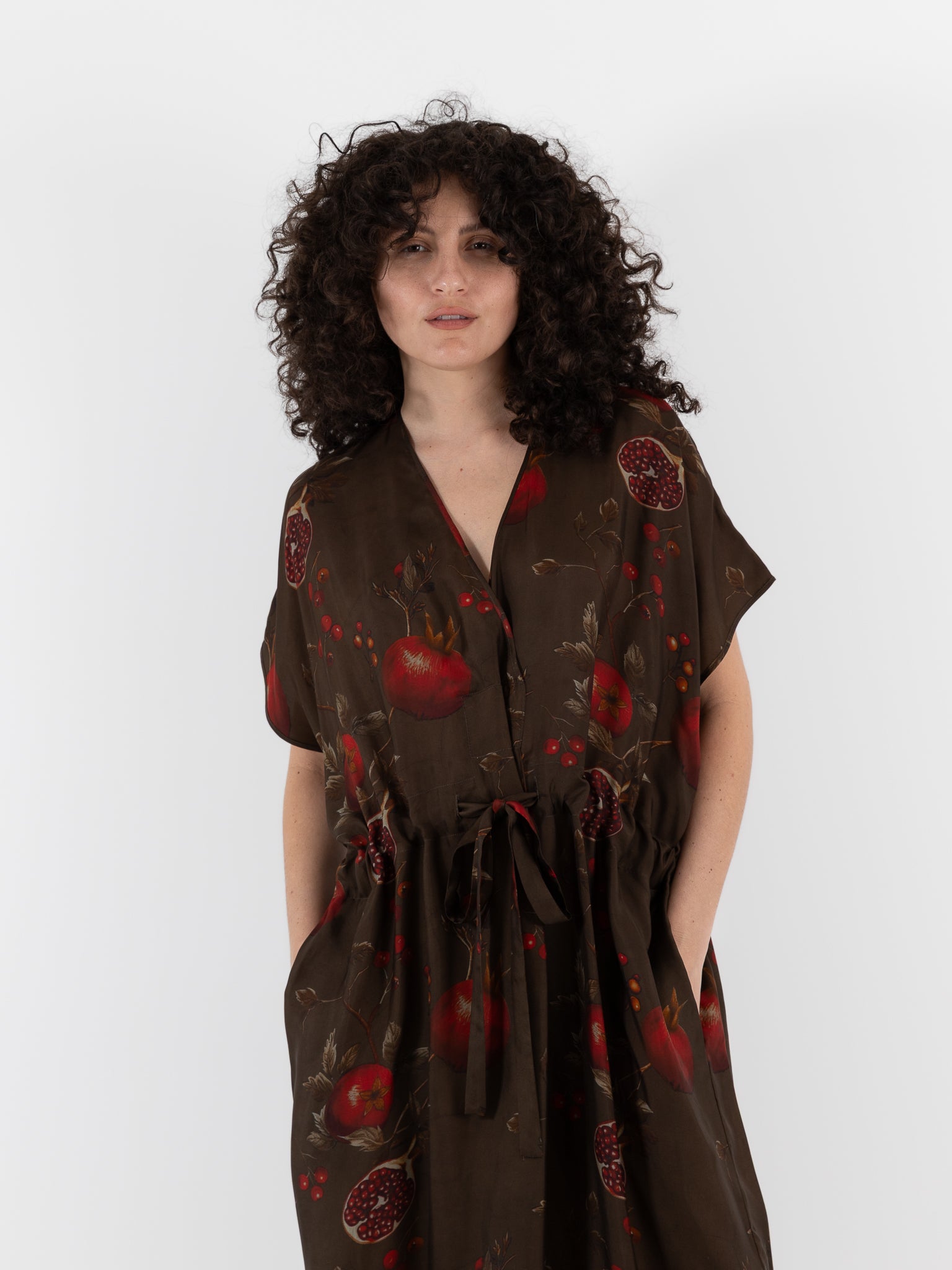 Uma Wang Acre Dress in Brown/Red - UMA WANG at Worthwhile - shop DRESS