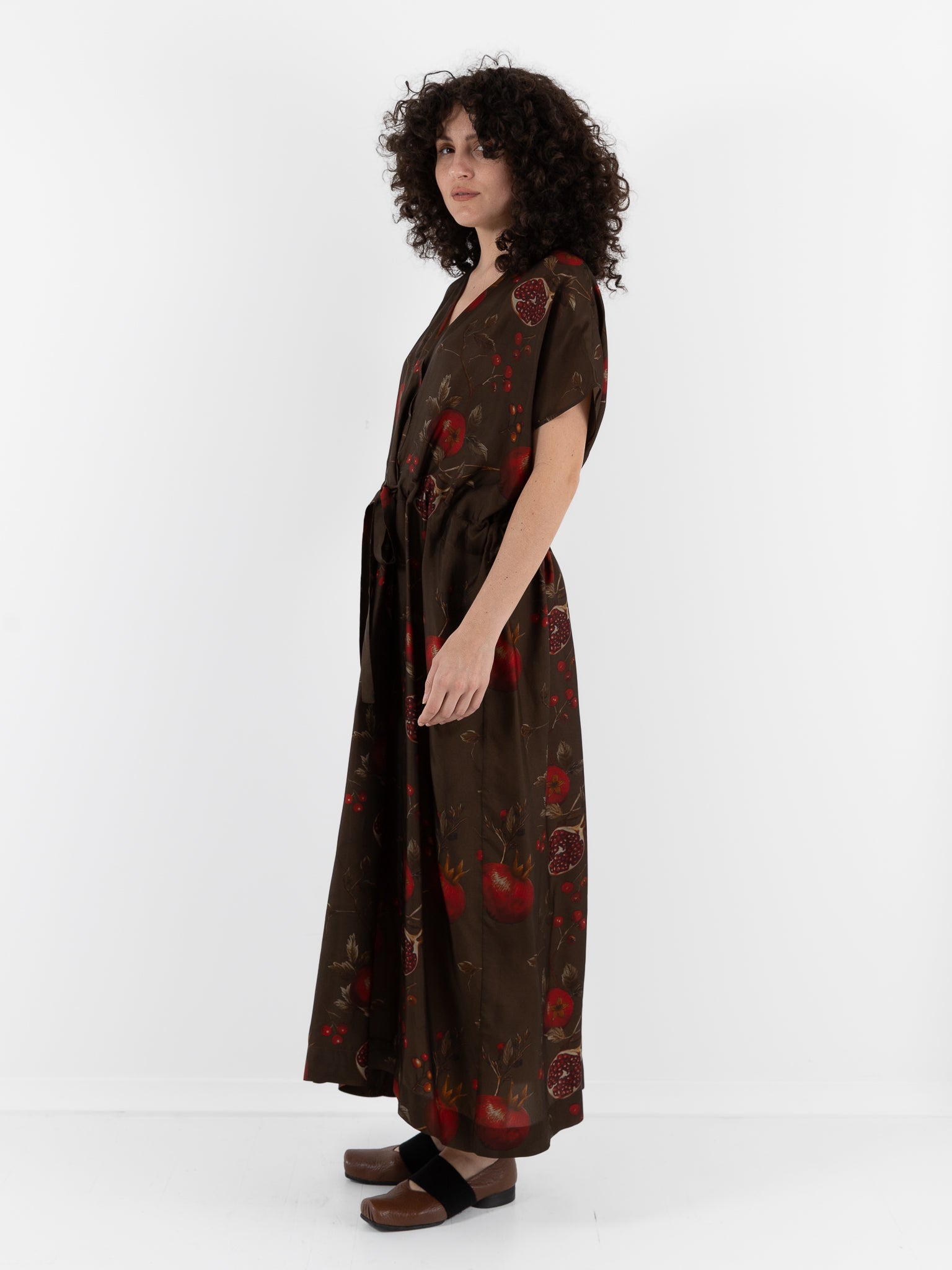 Uma Wang Acre Dress in Brown/Red - UMA WANG at Worthwhile - shop DRESS
