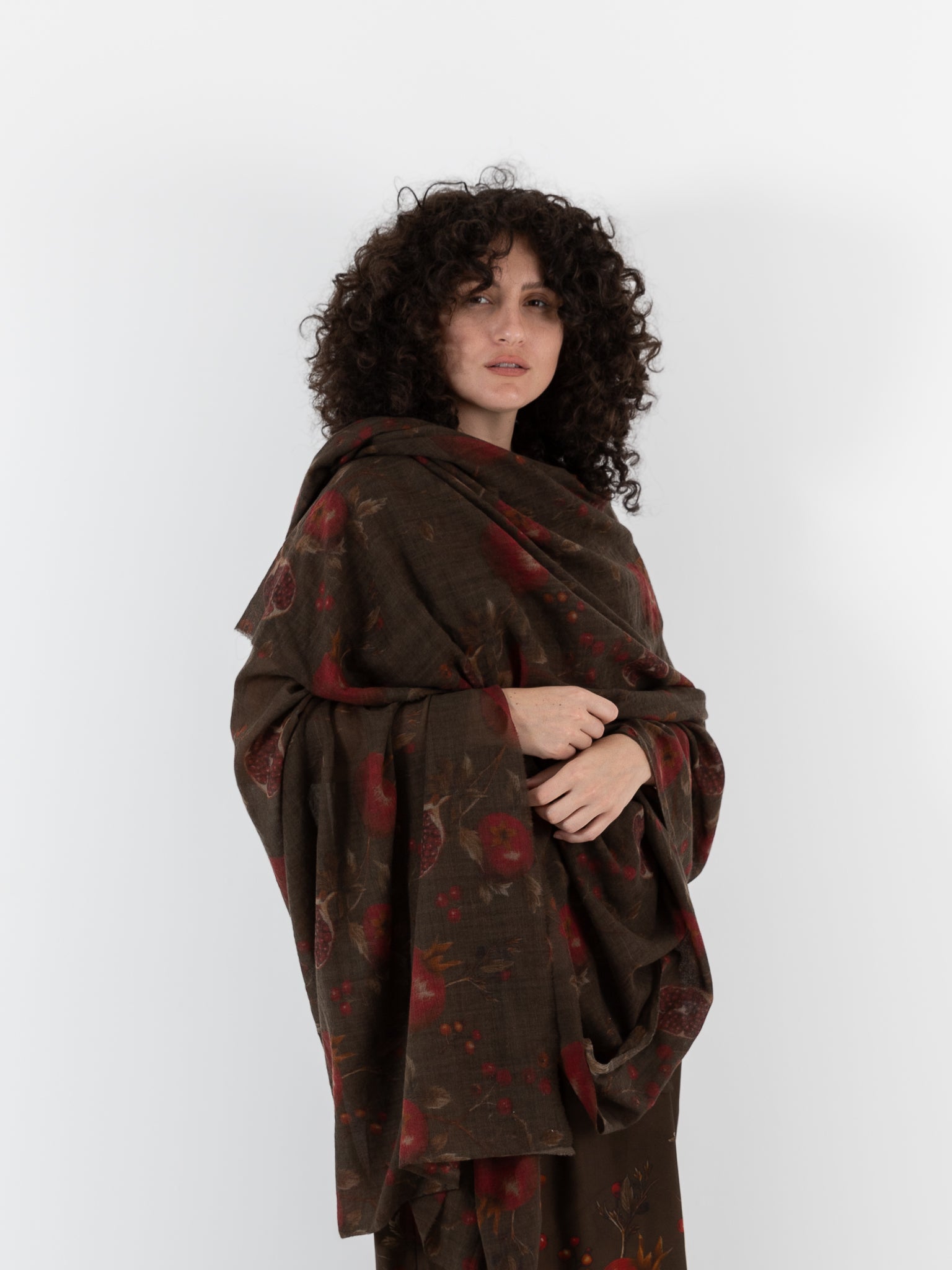 Uma Wang Scarf in Brown/Red - UMA WANG at Worthwhile - shop SCARF