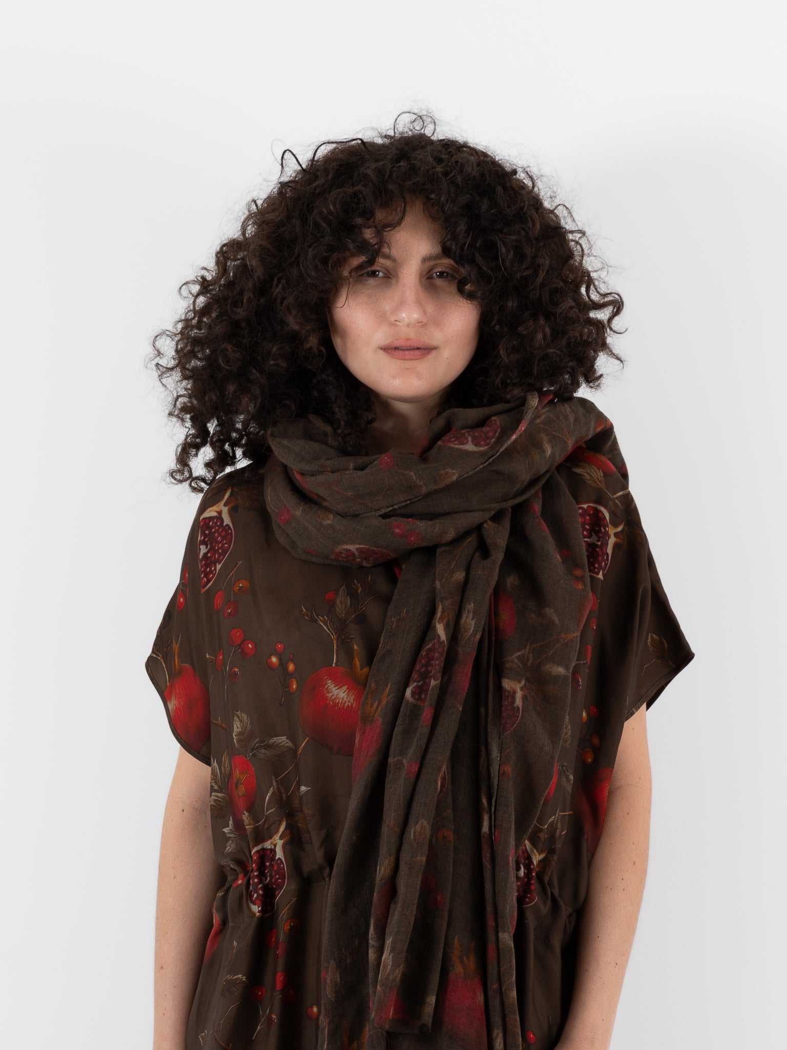 Uma Wang Scarf in Brown/Red - UMA WANG at Worthwhile - shop SCARF