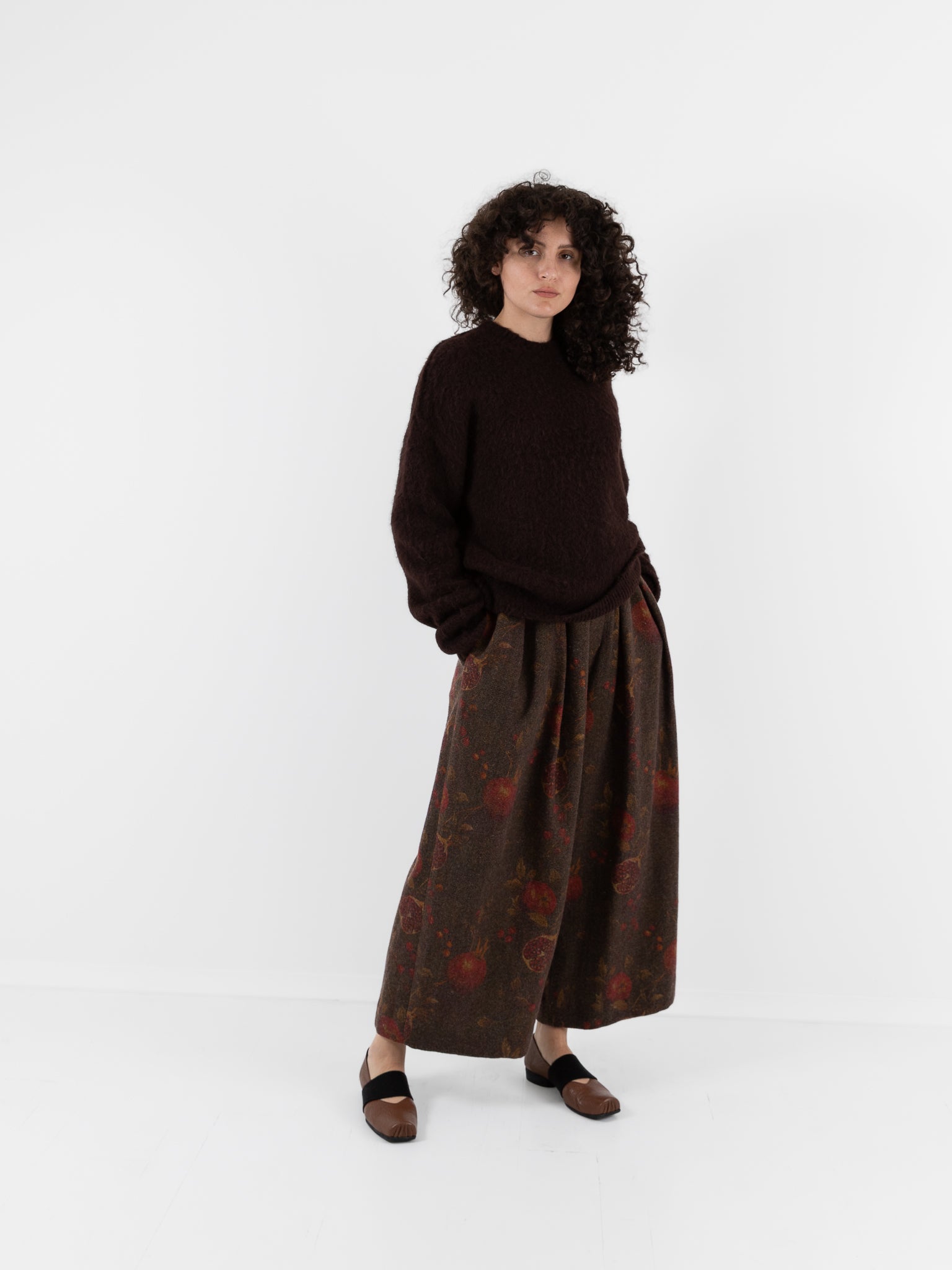 Uma Wang Poetic Pants in Brown/Red - UMA WANG at Worthwhile - shop PANT