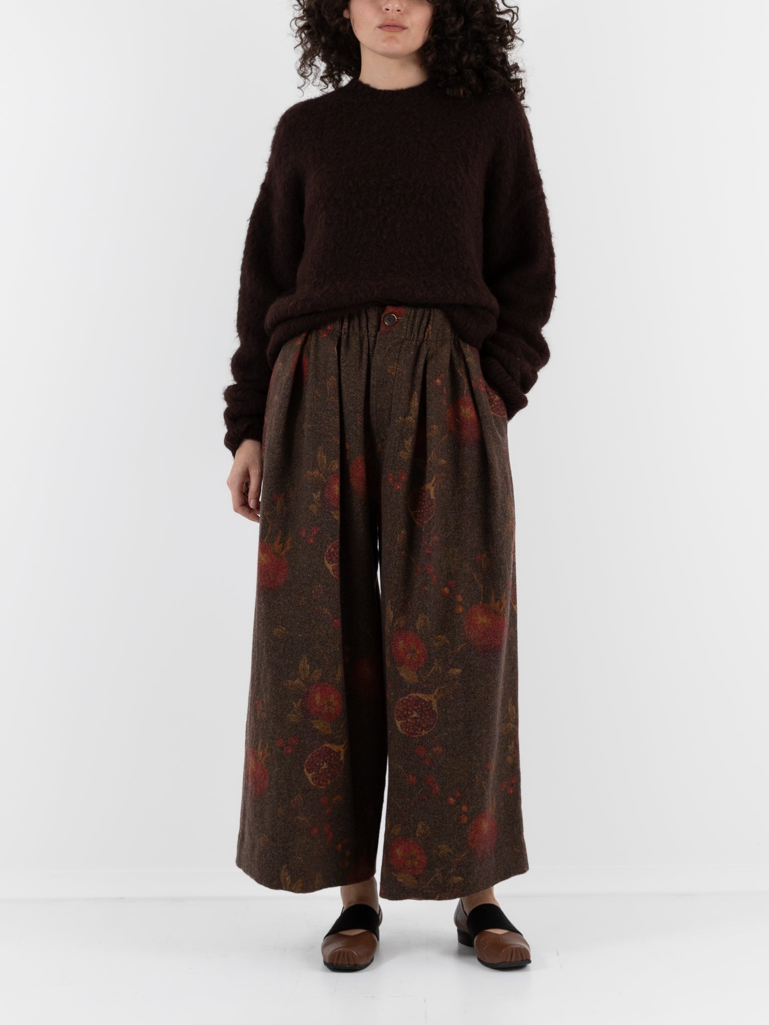 Uma Wang Poetic Pants in Brown/Red - UMA WANG at Worthwhile - shop PANT