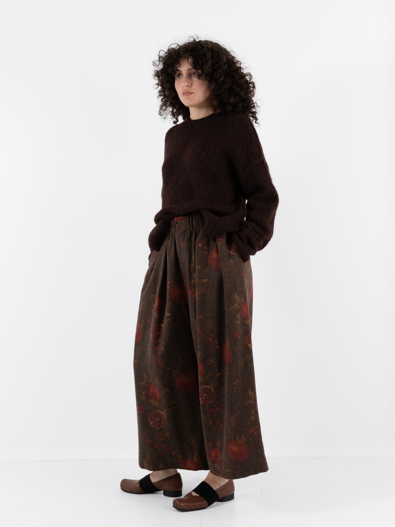 Uma Wang Poetic Pants in Brown/Red - UMA WANG at Worthwhile - shop PANT