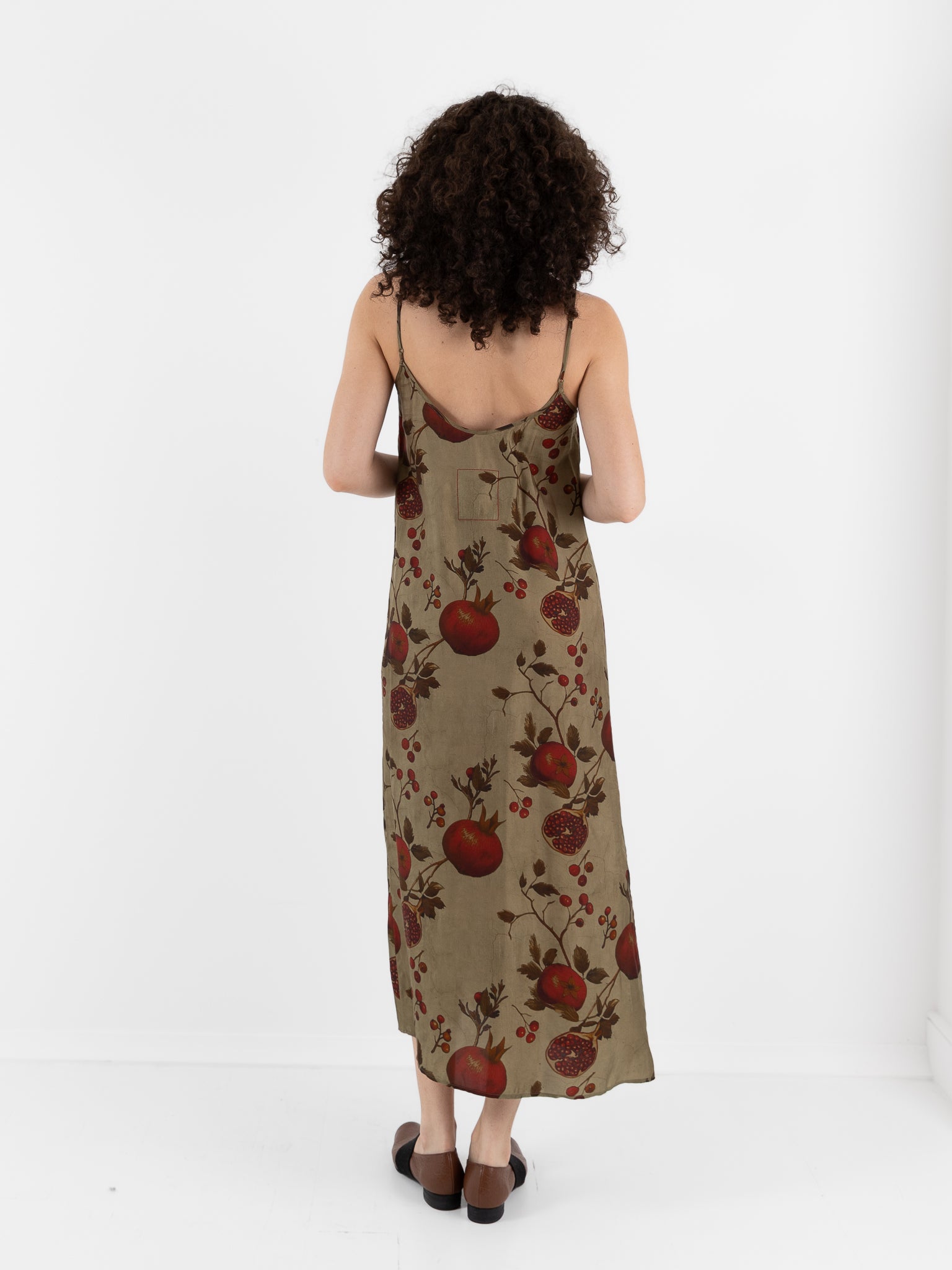 Uma Wang Anaya Dress in Tan/Red/Green - UMA WANG at Worthwhile - shop DRESS