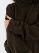 Uma Wang High Neck Top in Army Green - UMA WANG at Worthwhile - shop SWEATER