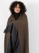 Uma Wang Scarf in Brown/Blue - UMA WANG at Worthwhile - shop SCARF
