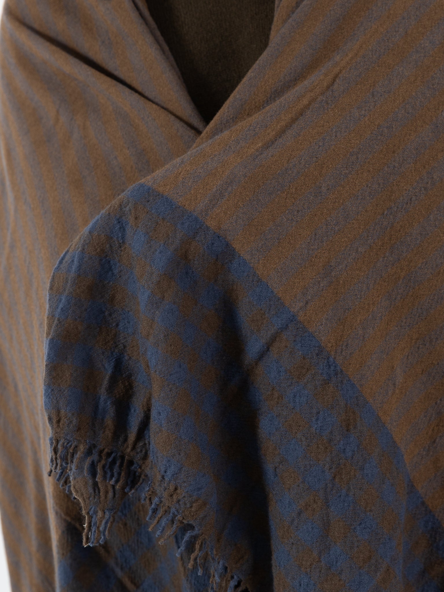 Uma Wang Scarf in Brown/Blue - UMA WANG at Worthwhile - shop SCARF