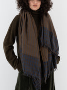 Uma Wang Scarf in Brown/Blue - UMA WANG at Worthwhile - shop SCARF