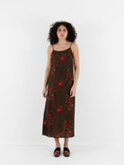 Uma Wang Anaya Dress in Brown/Red - UMA WANG at Worthwhile - shop DRESS