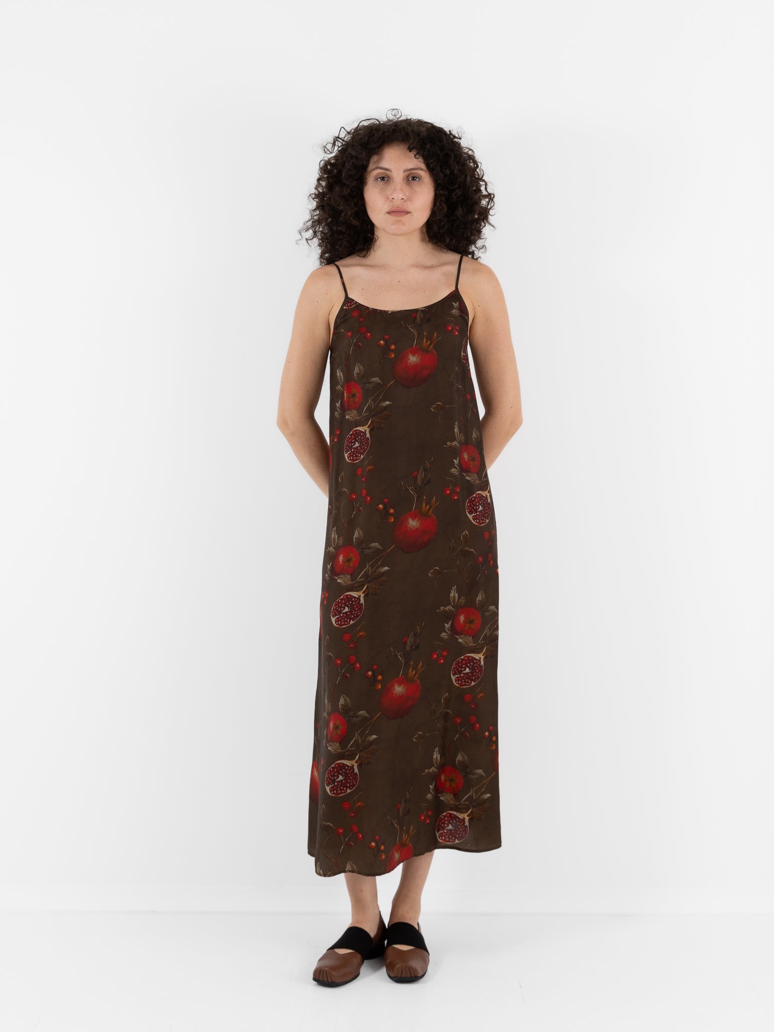 Uma Wang Anaya Dress in Brown/Red - UMA WANG at Worthwhile - shop DRESS
