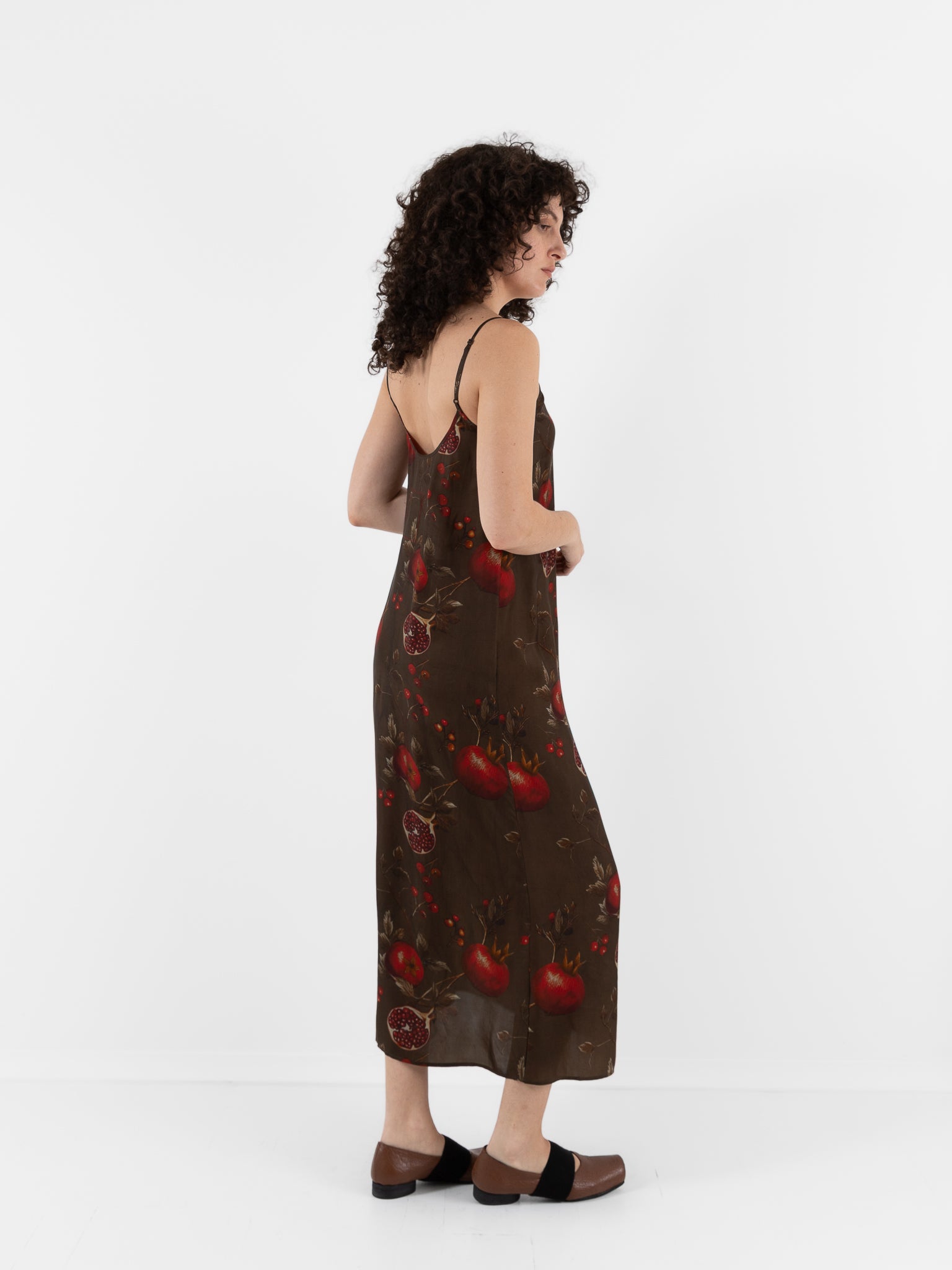 Uma Wang Anaya Dress in Brown/Red - UMA WANG at Worthwhile - shop DRESS