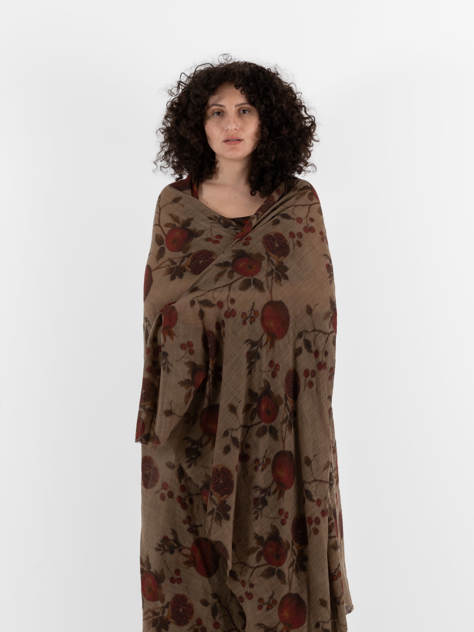 Uma Wang Scarf in tan/Red/Green - UMA WANG at Worthwhile - shop SCARF