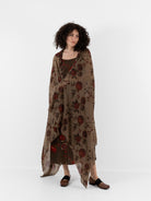 Uma Wang Scarf in tan/Red/Green - UMA WANG at Worthwhile - shop SCARF