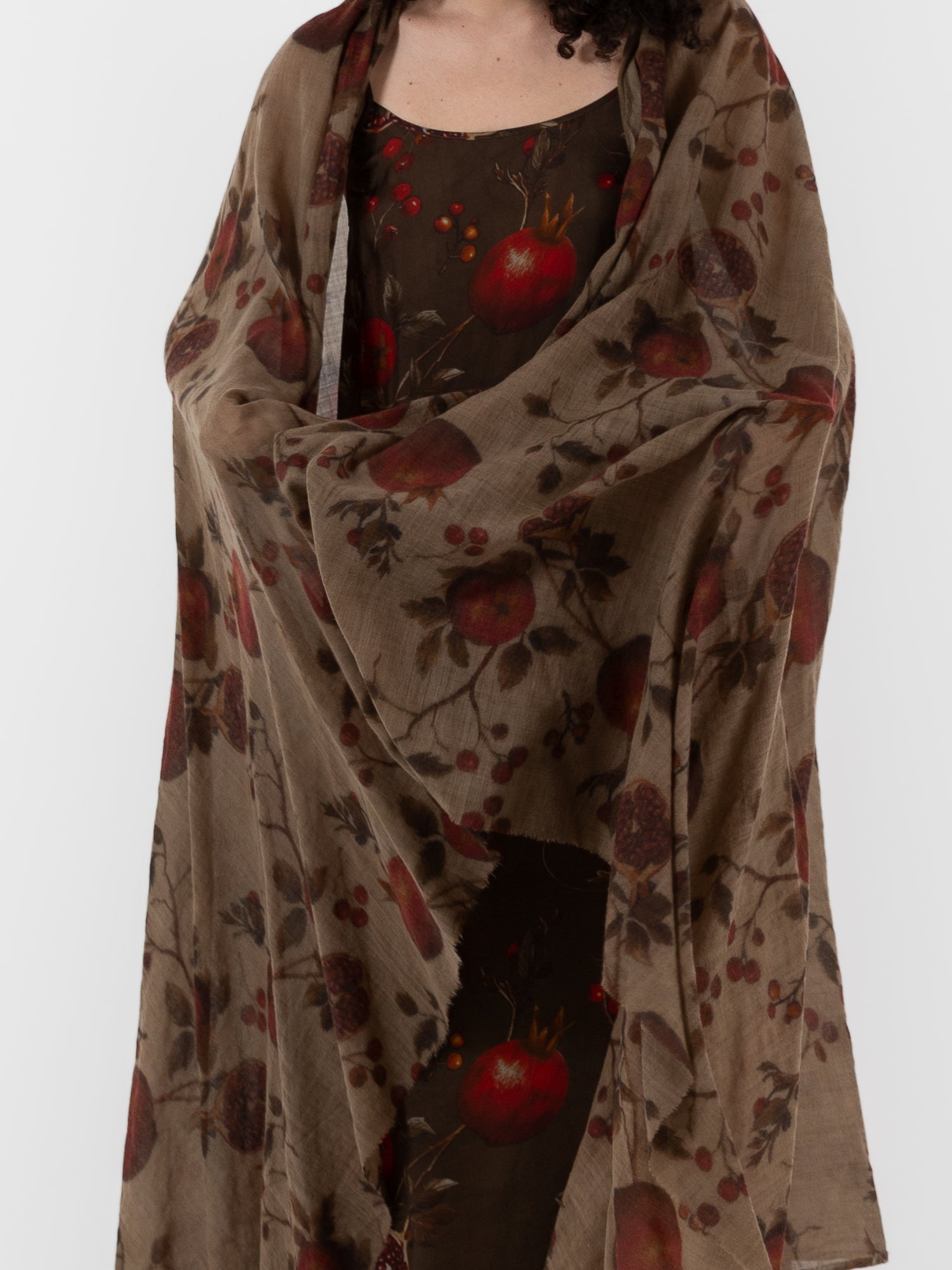 Uma Wang Scarf in tan/Red/Green - UMA WANG at Worthwhile - shop SCARF