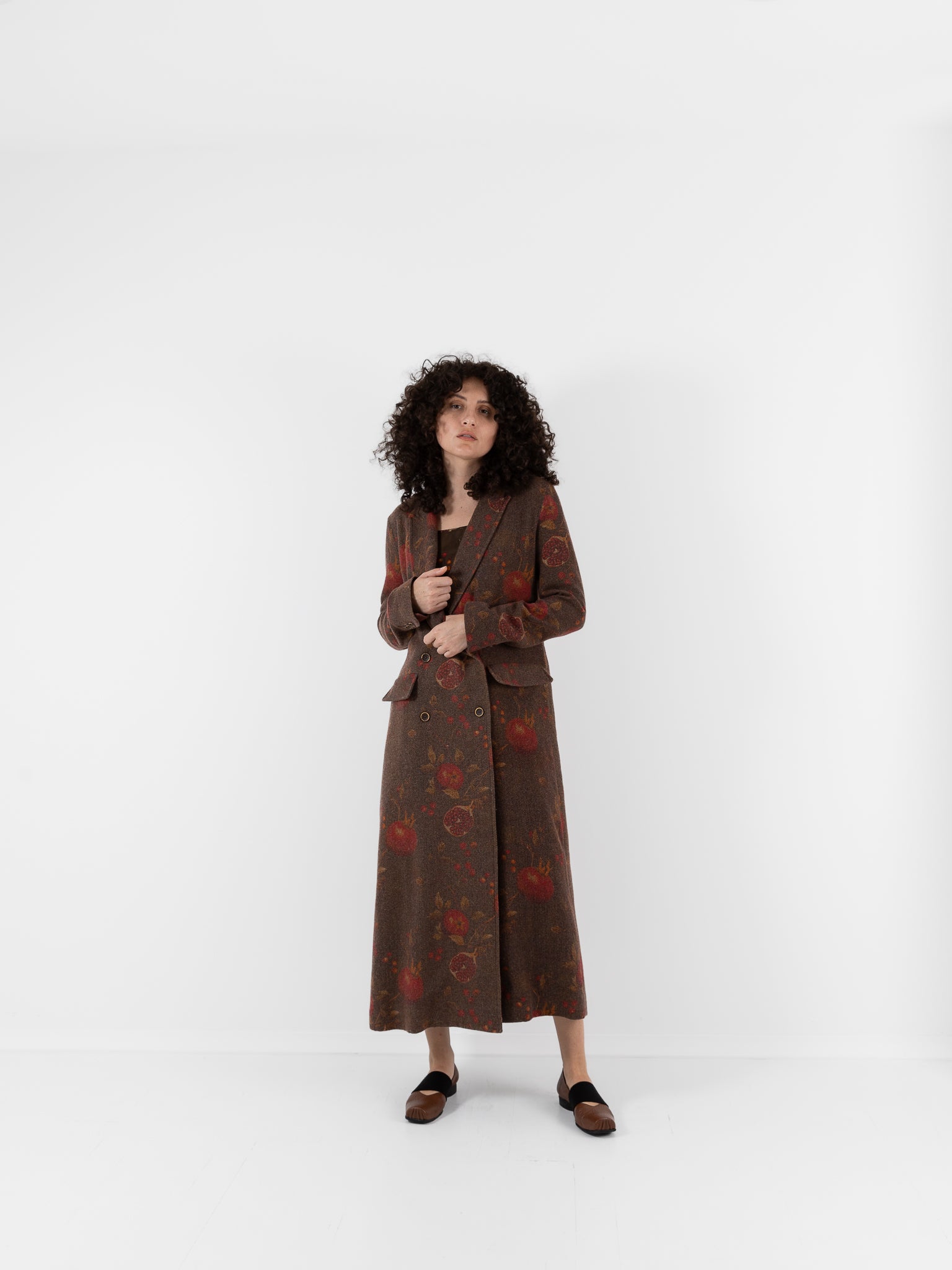 Uma Wang Camelot Coat in Brown/Red - UMA WANG at Worthwhile - shop COAT