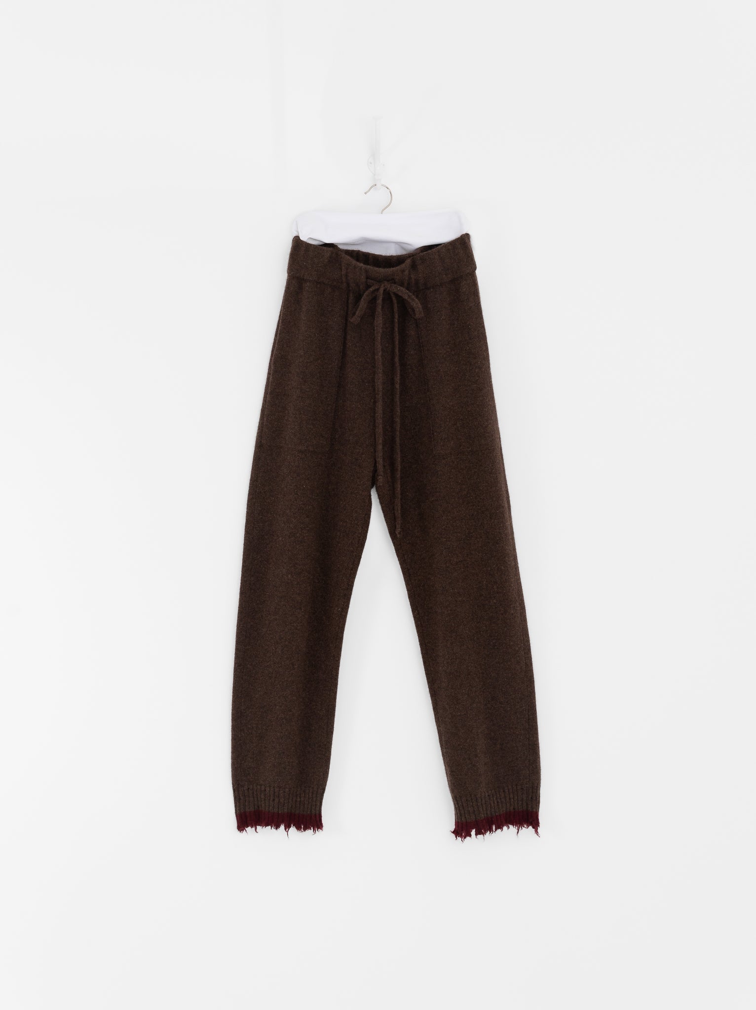 Uma Wang Long Pants in Brown with Red - UMA WANG at Worthwhile - shop PANT