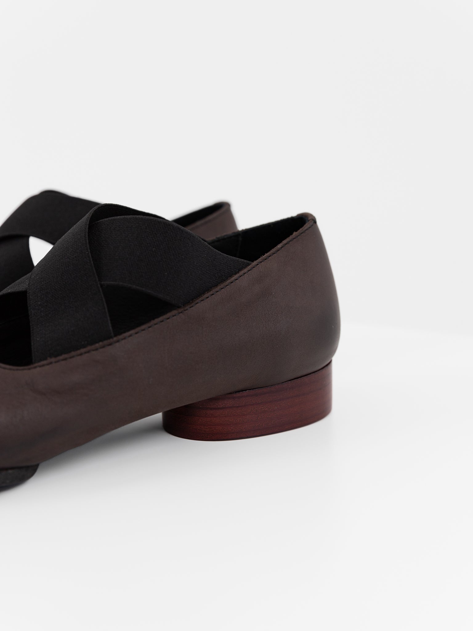 Uma Wang Ballet Shoes in Brown with Red - UMA WANG at Worthwhile - shop SHOES