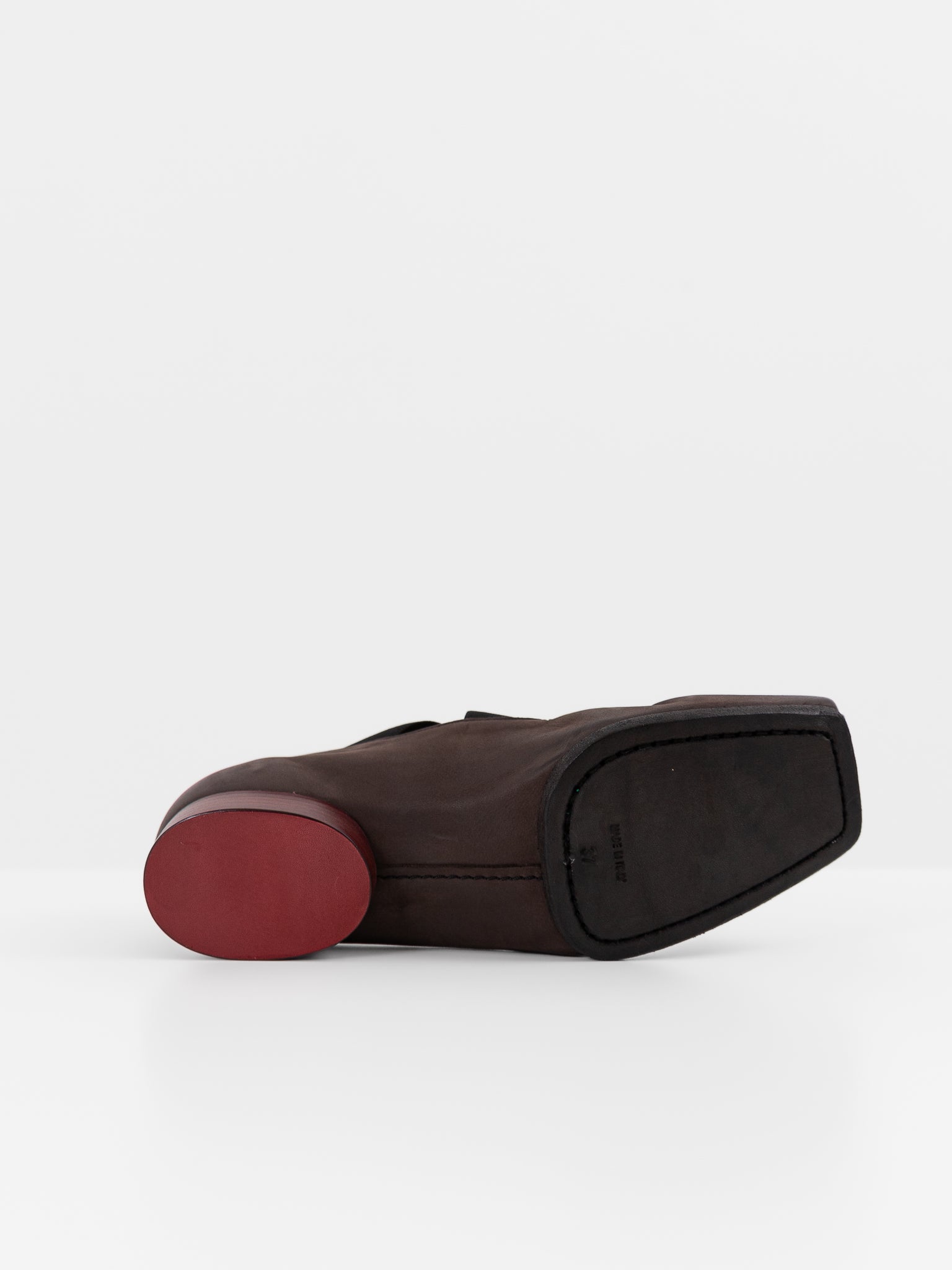 Uma Wang Ballet Shoes in Brown with Red - UMA WANG at Worthwhile - shop SHOES