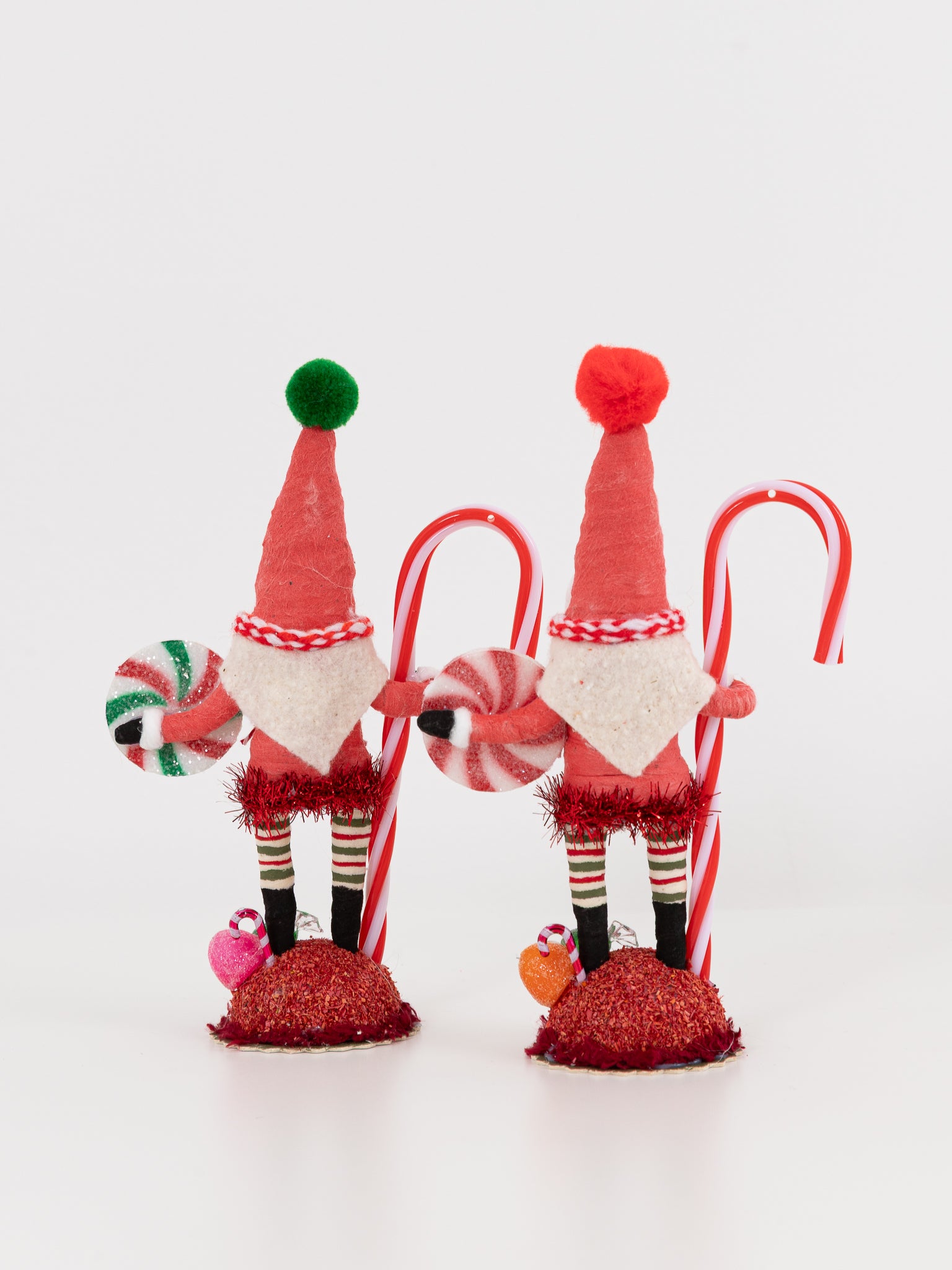 Peppermint Candy Santa Figure - VINTAGE BY CRYSTAL at Worthwhile - shop ORNAMENT