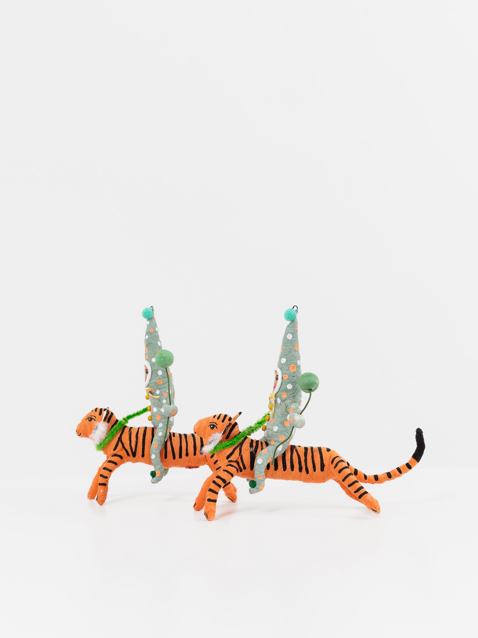 Leaping Tiger Rider Ornament - VINTAGE BY CRYSTAL at Worthwhile - shop ORNAMENT
