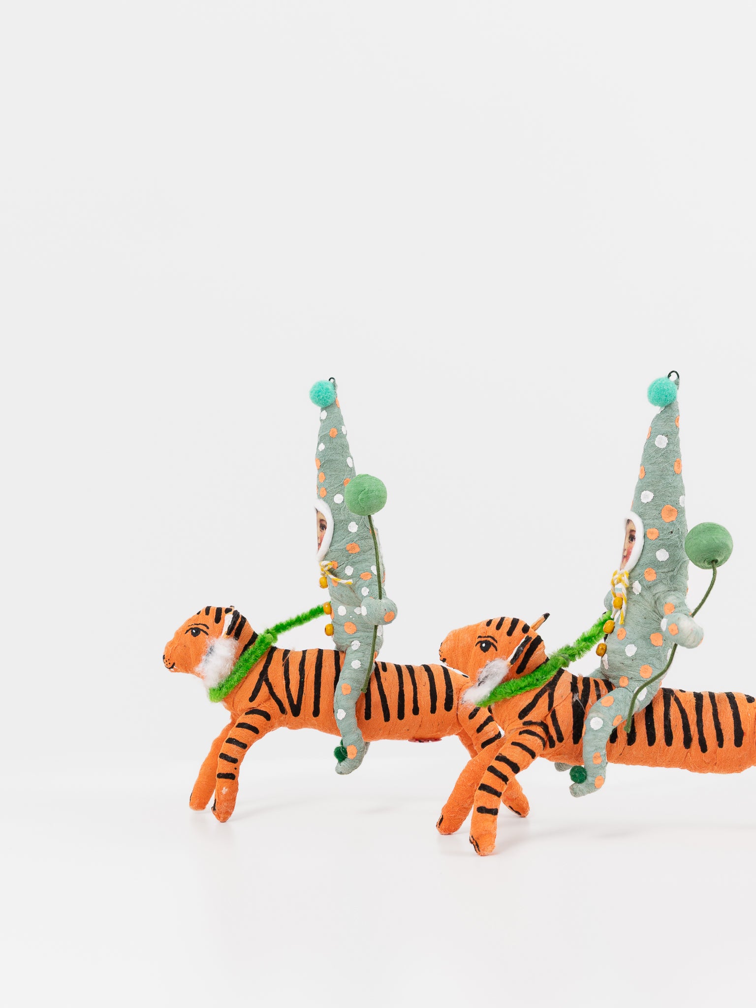 Leaping Tiger Rider Ornament - VINTAGE BY CRYSTAL at Worthwhile - shop ORNAMENT