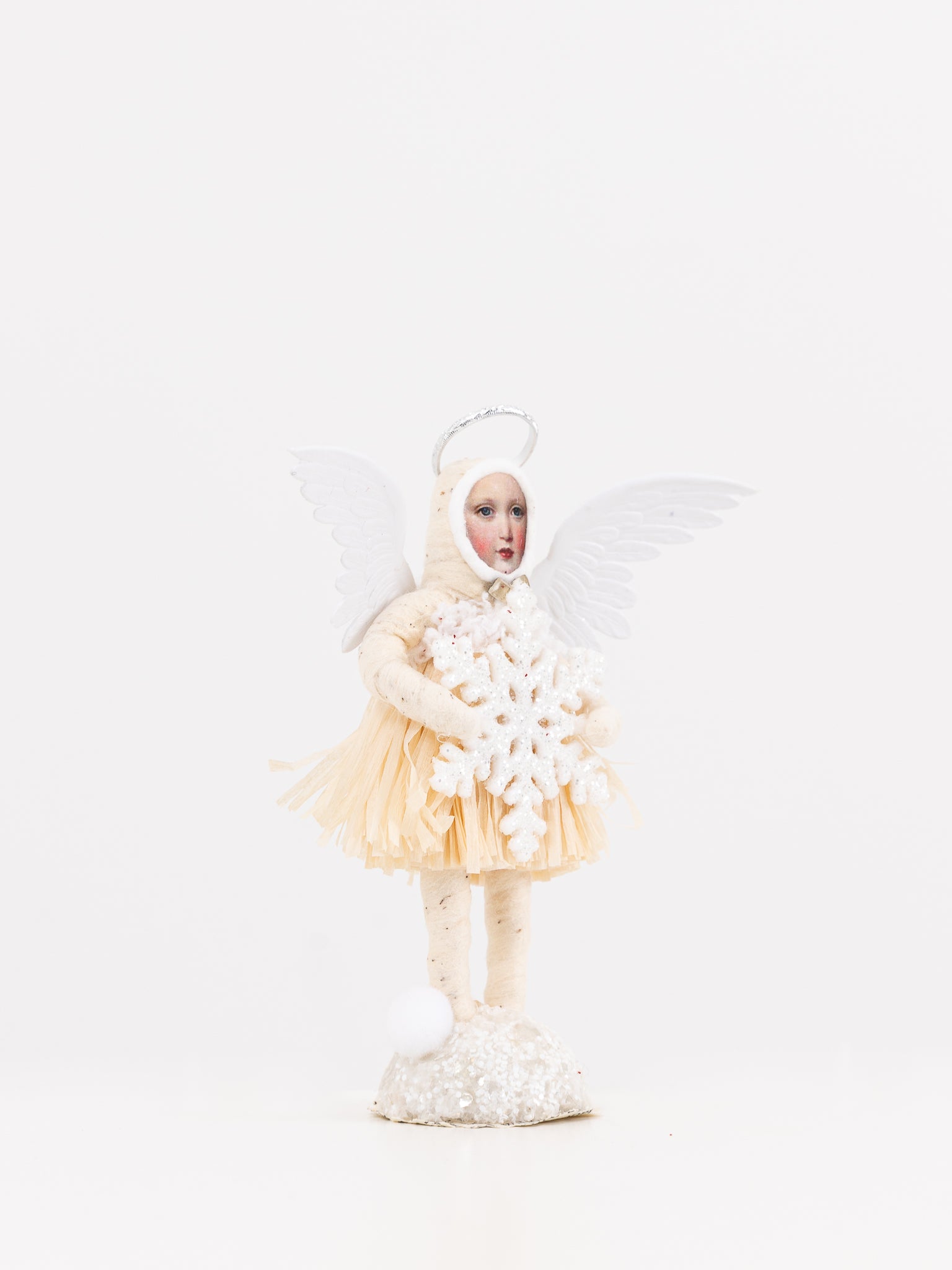 White Winter Angel Figure - VINTAGE BY CRYSTAL at Worthwhile - shop ORNAMENT