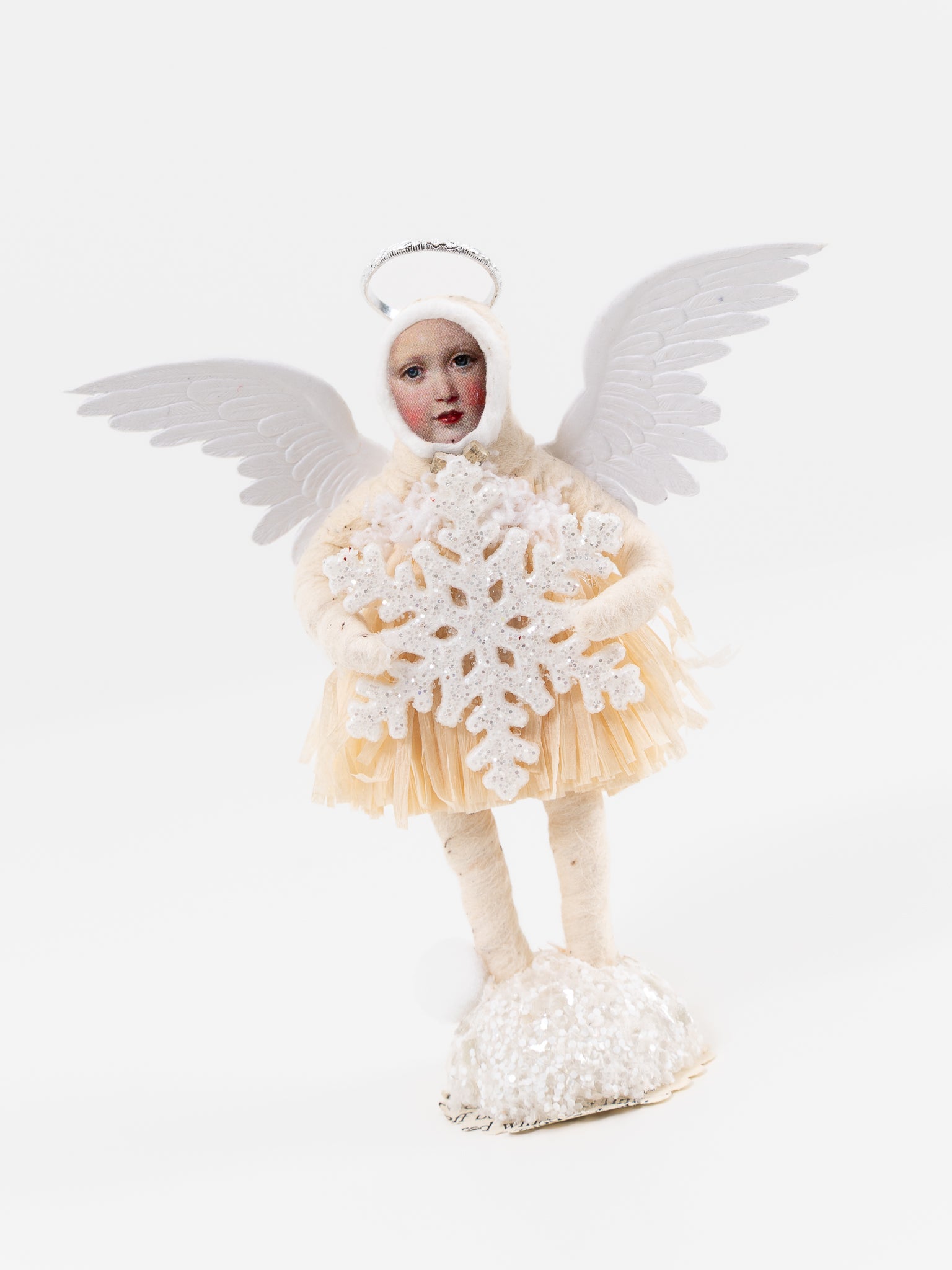 White Winter Angel Figure - VINTAGE BY CRYSTAL at Worthwhile - shop ORNAMENT