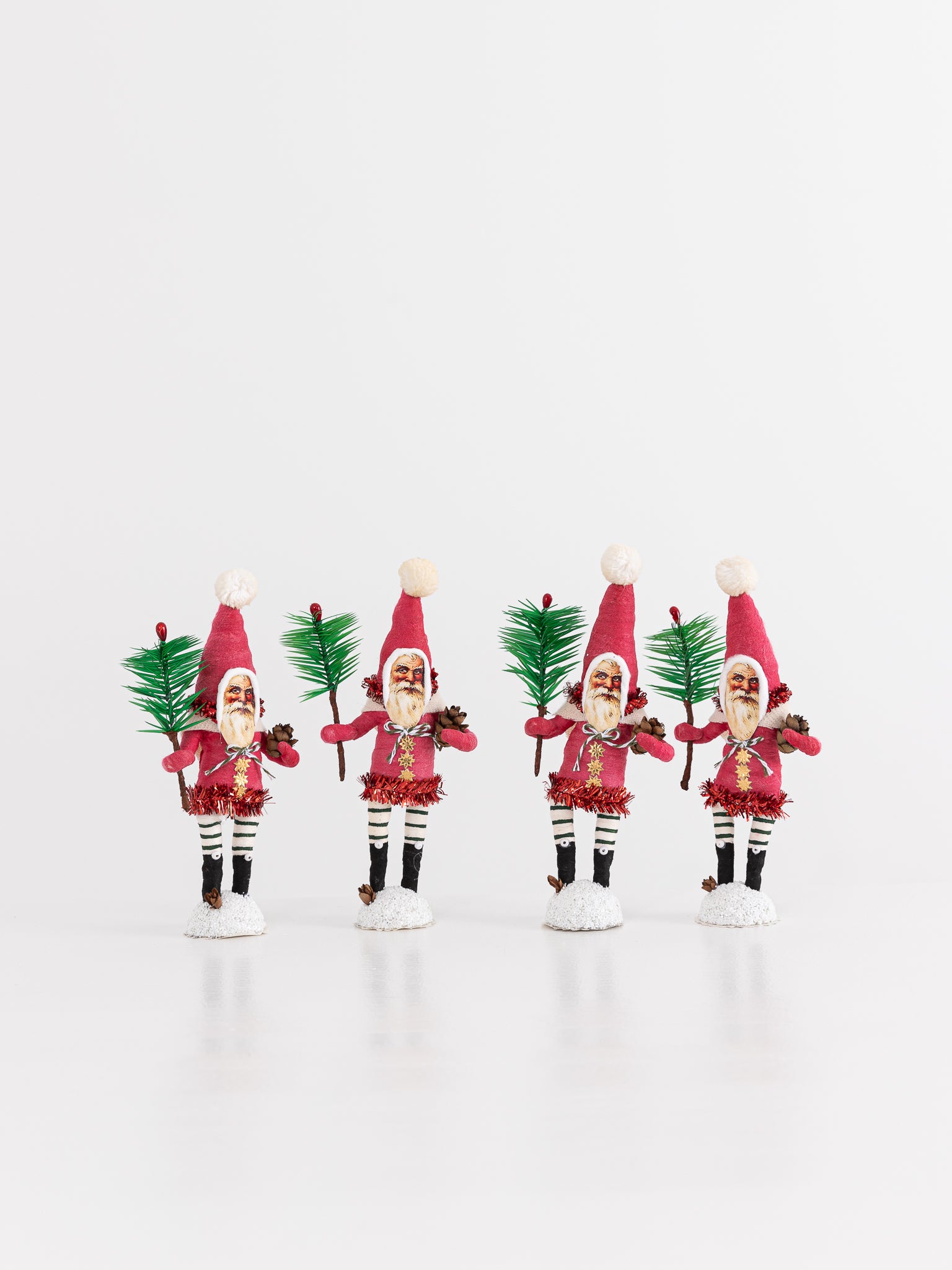 Woodland Santa with Tree Ornament in Red - VINTAGE BY CRYSTAL at Worthwhile - shop ORNAMENT