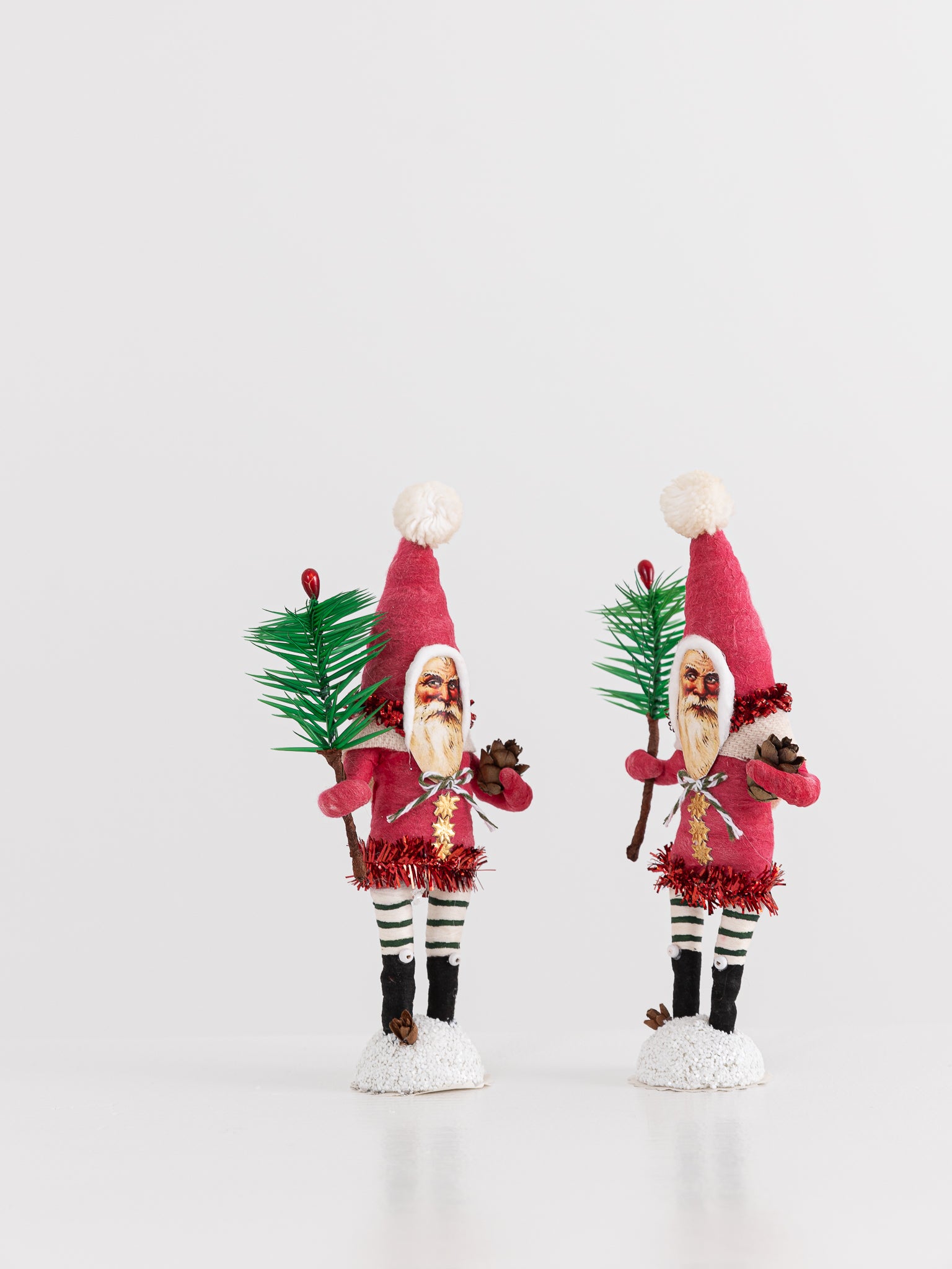 Woodland Santa with Tree Ornament in Red - VINTAGE BY CRYSTAL at Worthwhile - shop ORNAMENT