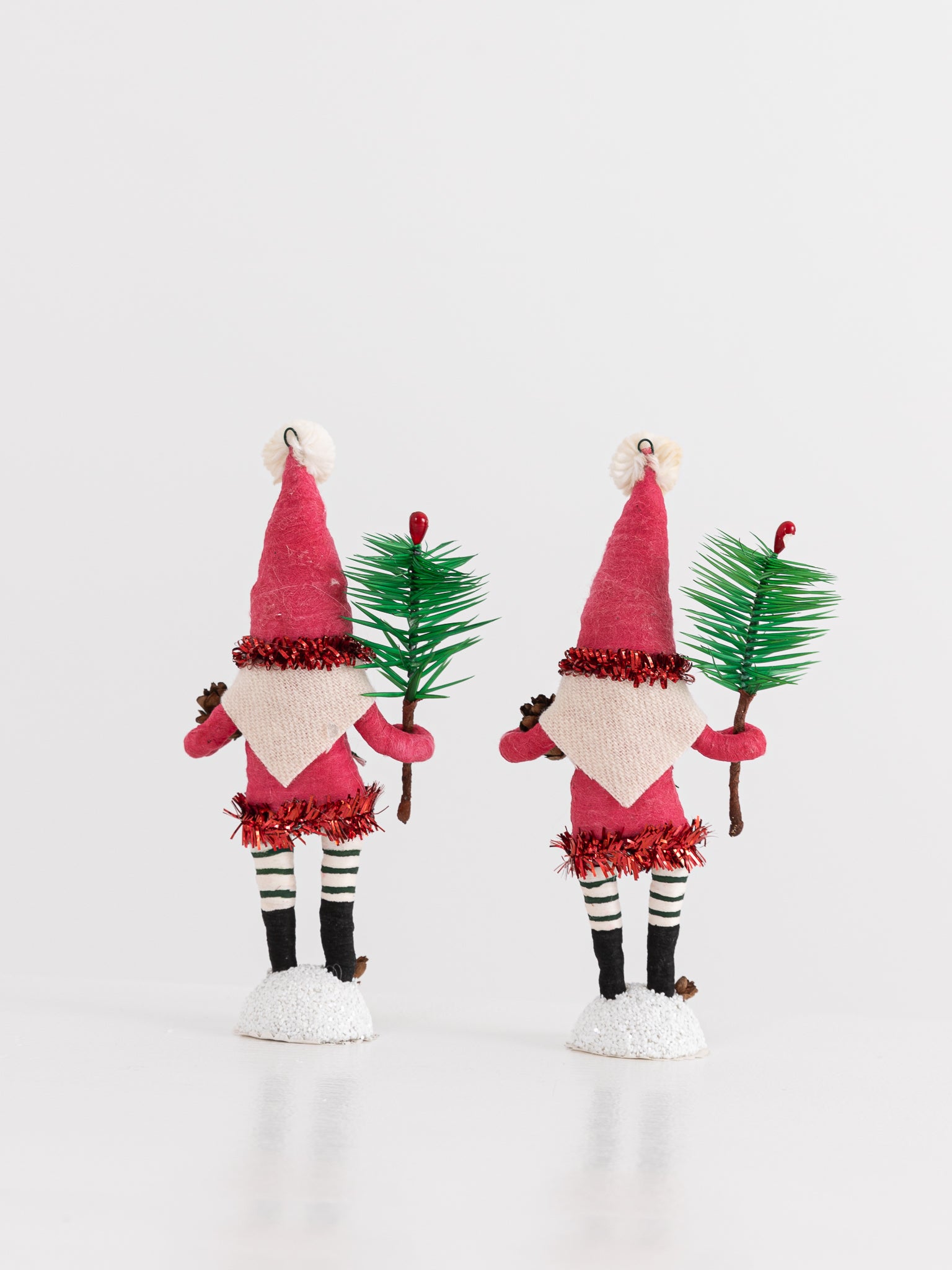 Woodland Santa with Tree Ornament in Red - VINTAGE BY CRYSTAL at Worthwhile - shop ORNAMENT