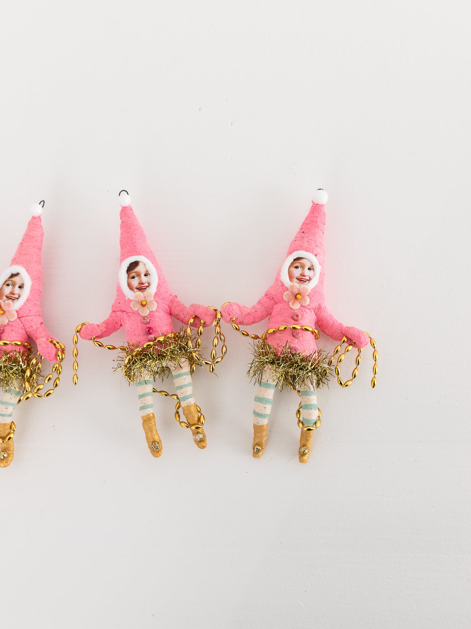 Decorating Elf Ornament in Pink - VINTAGE BY CRYSTAL at Worthwhile - shop ORNAMENT