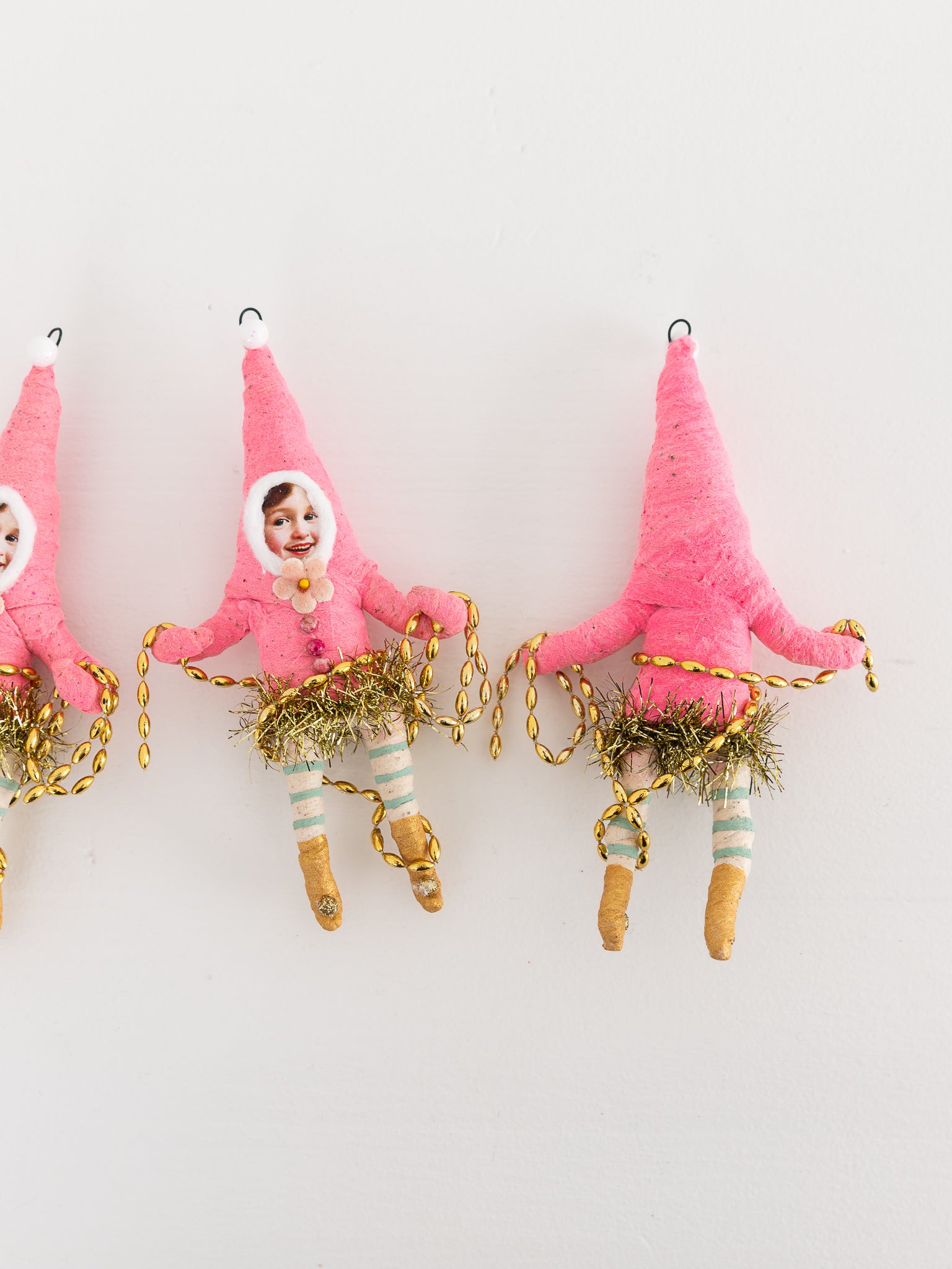 Decorating Elf Ornament in Pink - VINTAGE BY CRYSTAL at Worthwhile - shop ORNAMENT