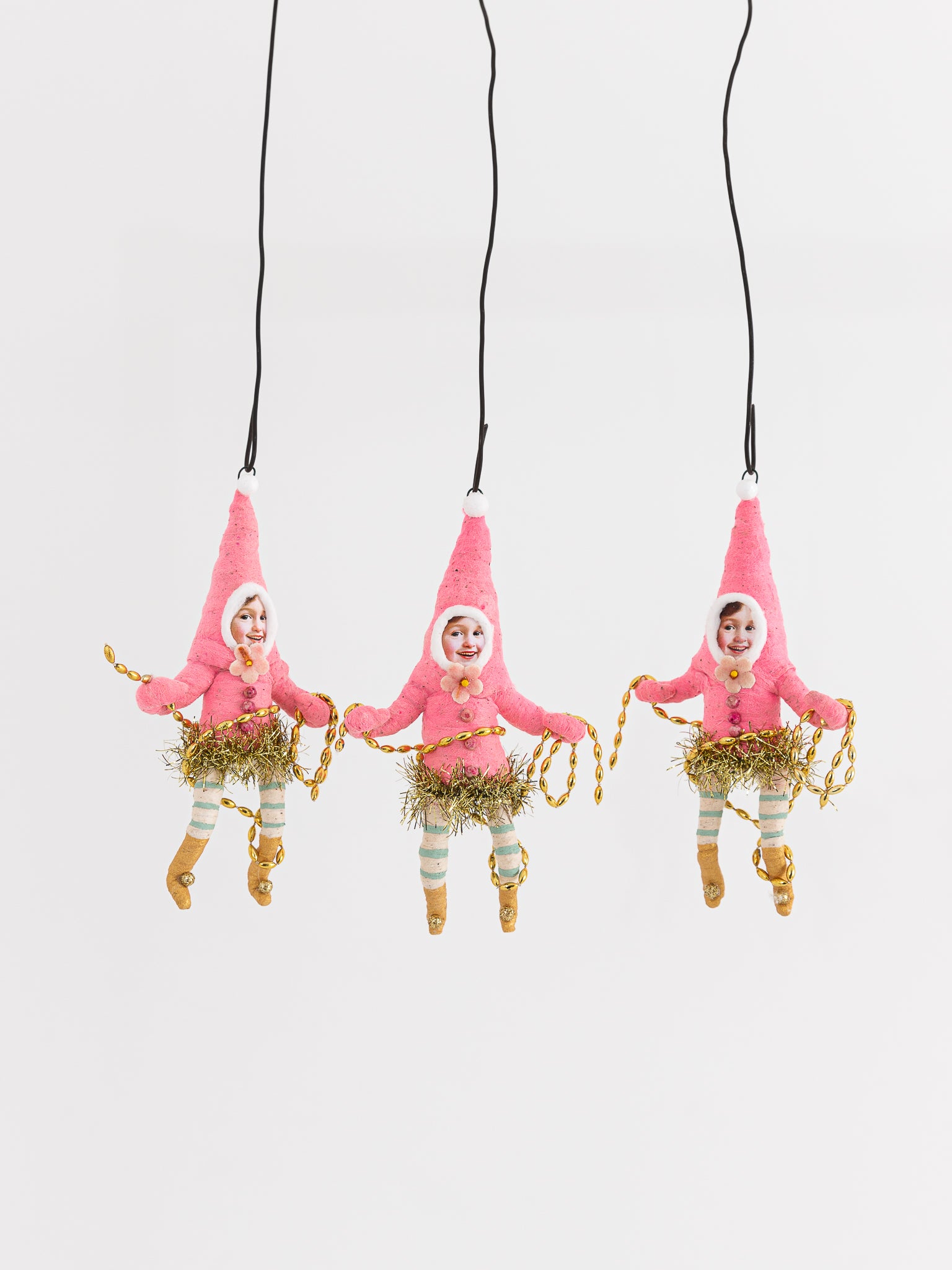 Decorating Elf Ornament in Pink - VINTAGE BY CRYSTAL at Worthwhile - shop ORNAMENT