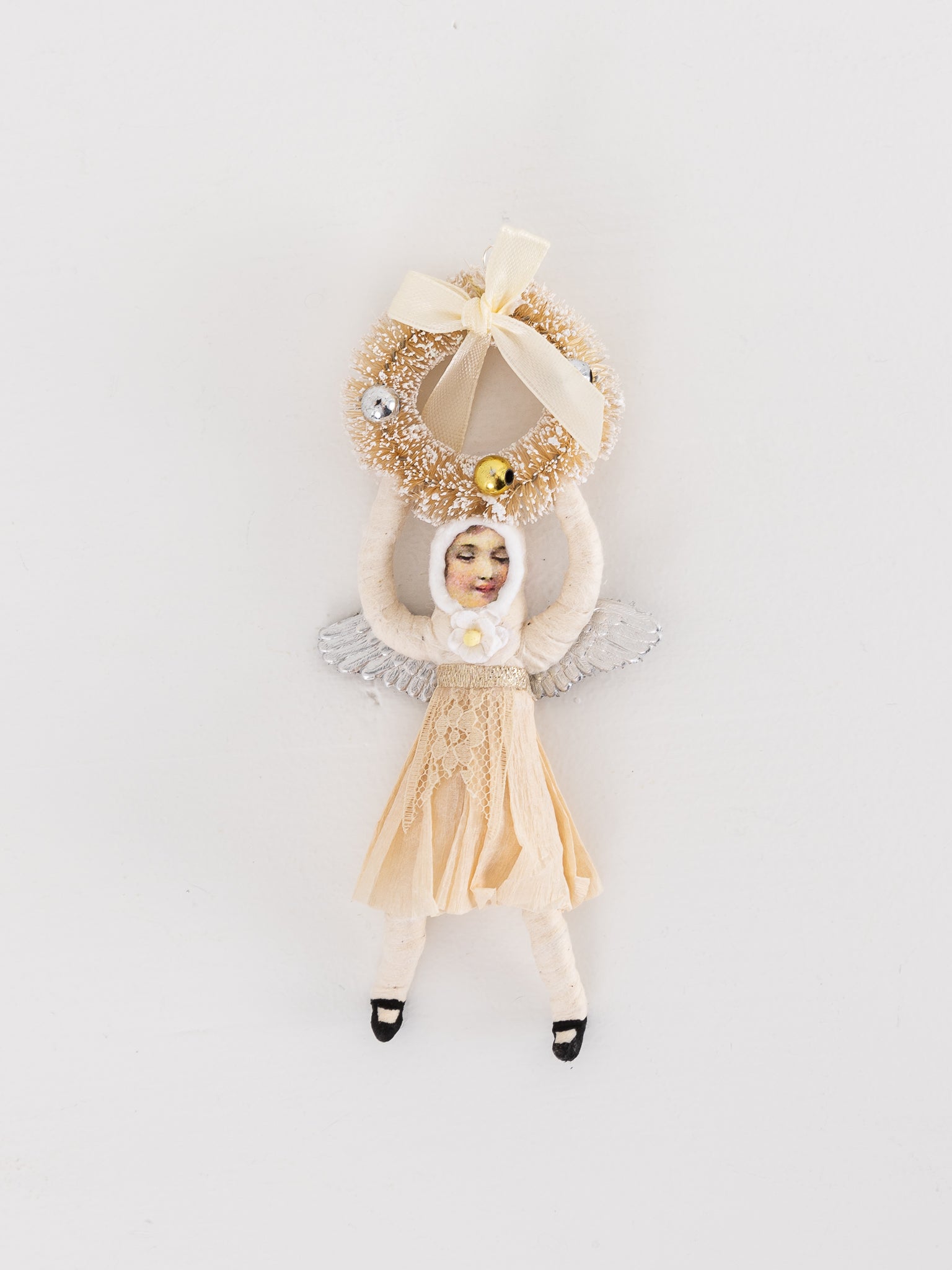 Wreath Angel Ornament - VINTAGE BY CRYSTAL at Worthwhile - shop ORNAMENT