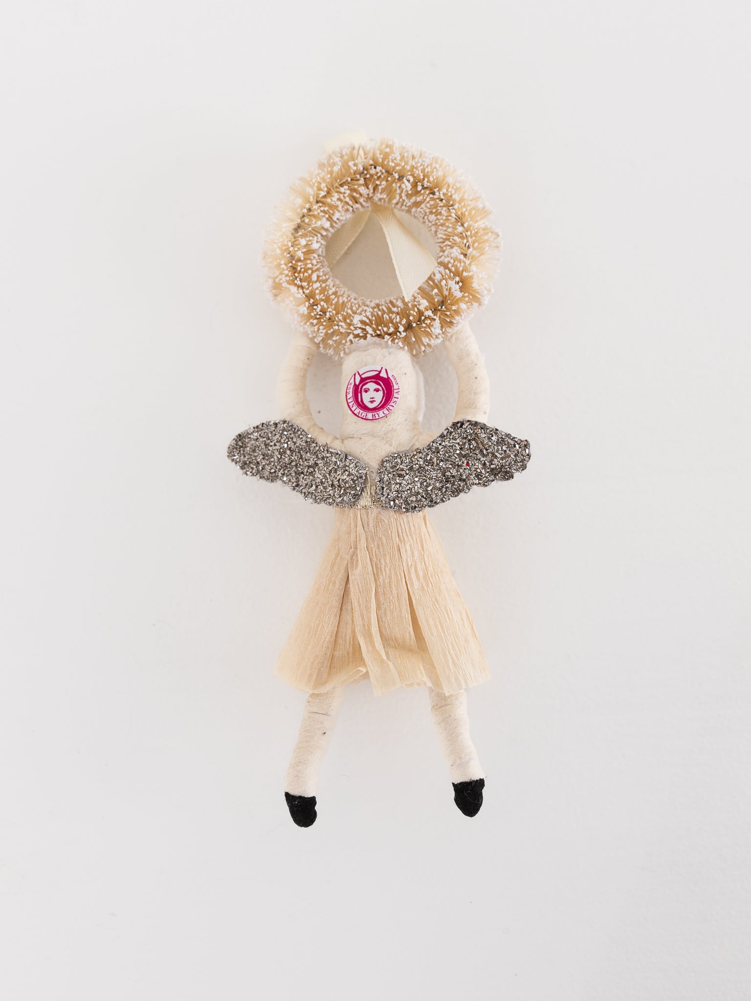 Wreath Angel Ornament - VINTAGE BY CRYSTAL at Worthwhile - shop ORNAMENT