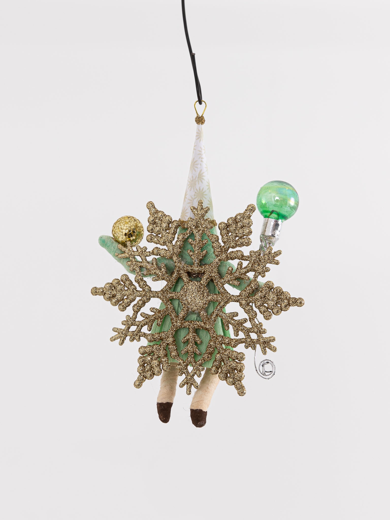 Princess on Snowflake Ornament in Mint - VINTAGE BY CRYSTAL at Worthwhile - shop ORNAMENT