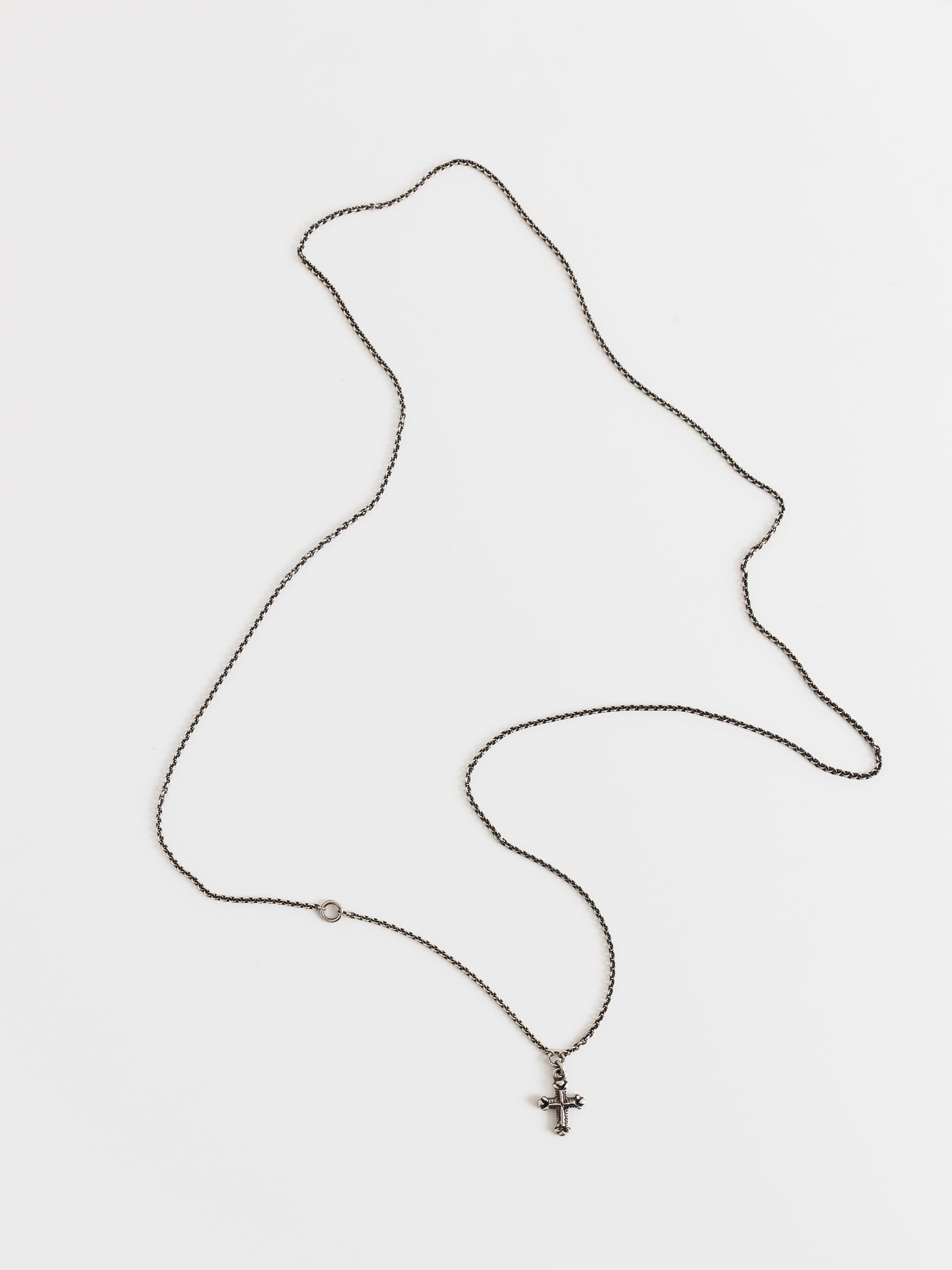 Werkstatt:München Mini Cross Chain Necklace - WERKSTATT:MUNCHEN at Worthwhile - shop NECKLACES