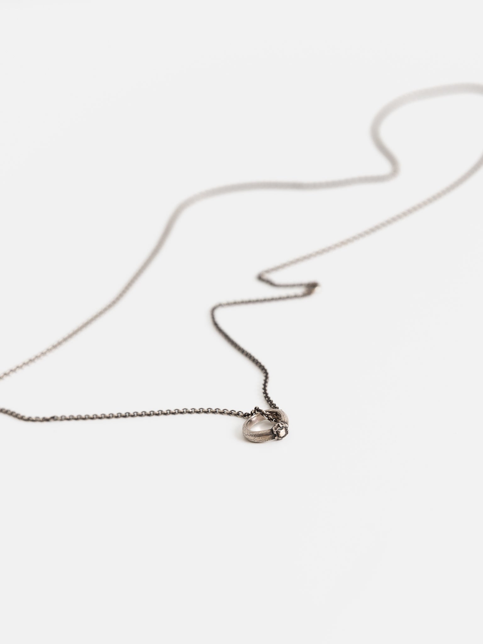 Werkstatt:München Mini Ring Chain Necklace - WERKSTATT:MUNCHEN at Worthwhile - shop NECKLACES