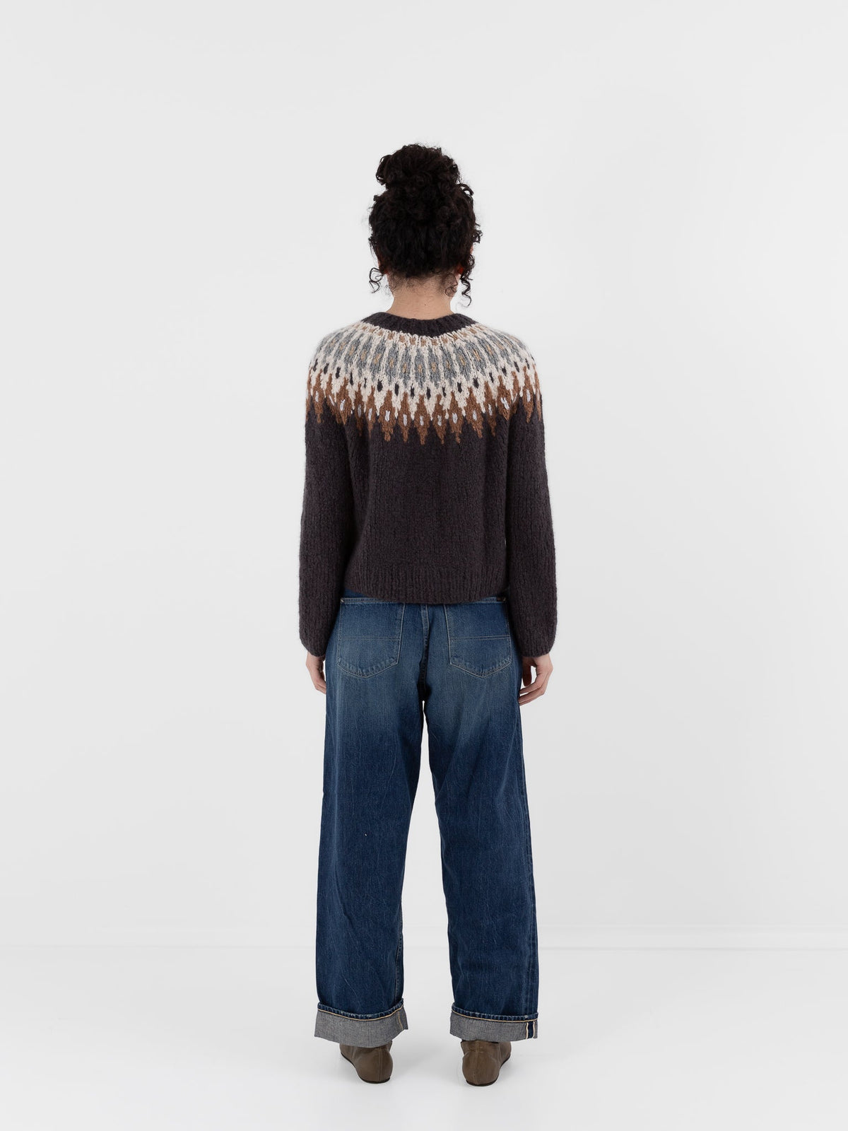 Wommelsdorff Colette Cardigan in Shadow & Ivory - WOMMELSDORFF at Worthwhile - shop CARDIGAN