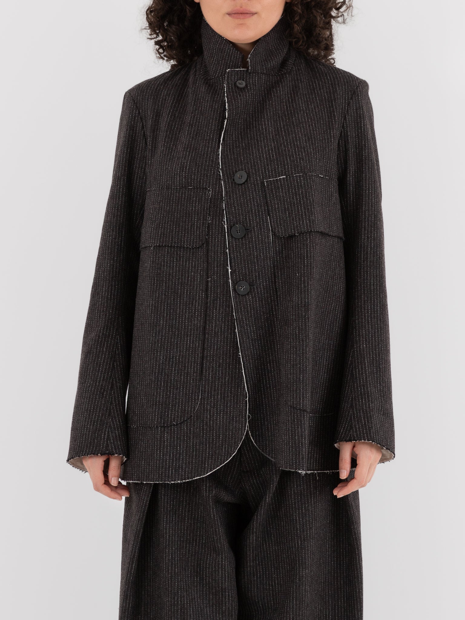 Wright + Doyle Stanhope Jacket in Cacao Pinstripe - WRIGHT + DOYLE at Worthwhile - shop JACKET