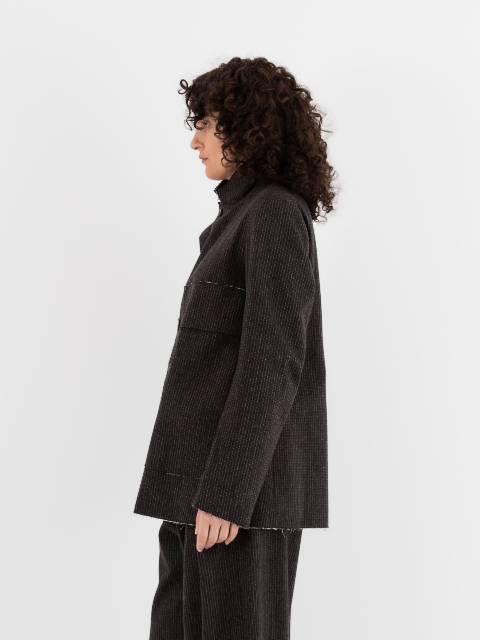 Wright + Doyle Stanhope Jacket in Cacao Pinstripe - WRIGHT + DOYLE at Worthwhile - shop JACKET