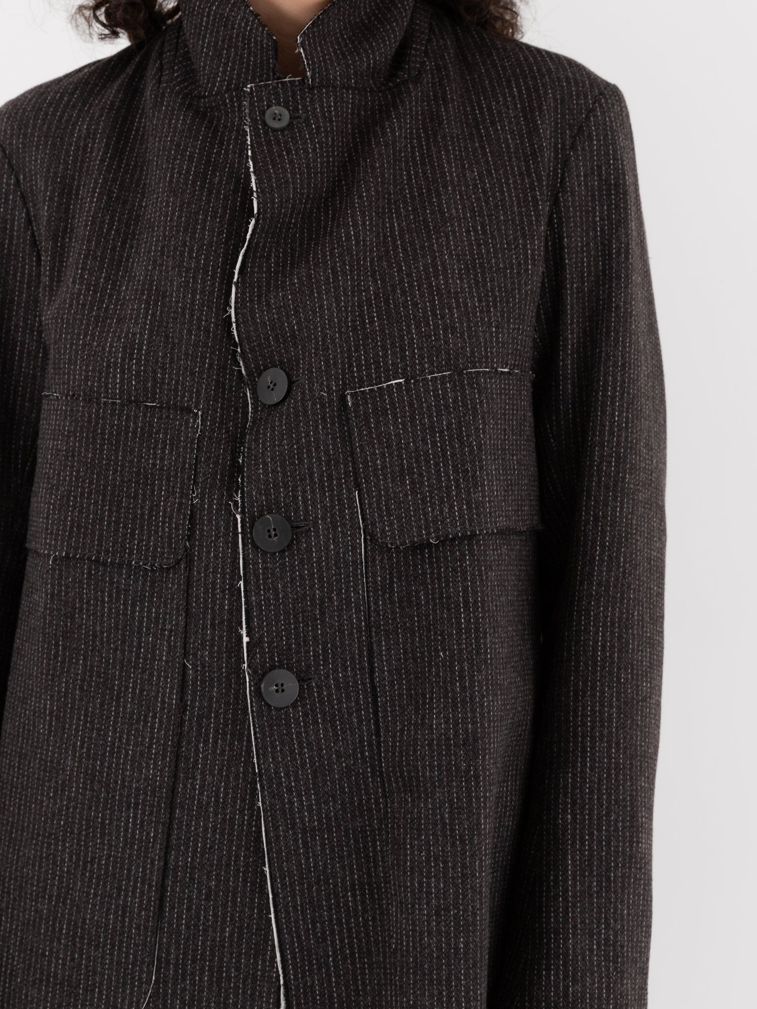 Wright + Doyle Stanhope Jacket in Cacao Pinstripe - WRIGHT + DOYLE at Worthwhile - shop JACKET