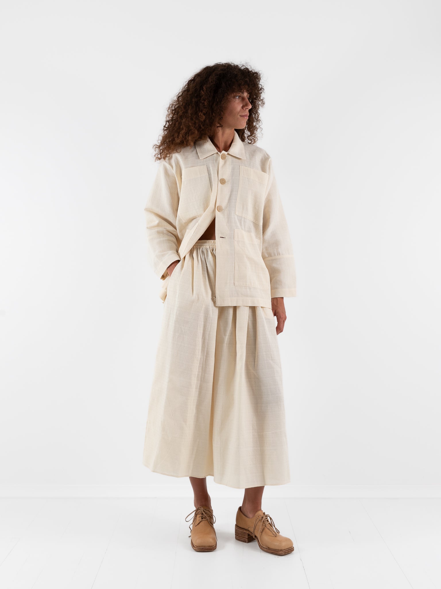 Wright + Doyle Gatherers Skirt in Alabaster - WRIGHT + DOYLE at Worthwhile - shop SKIRT