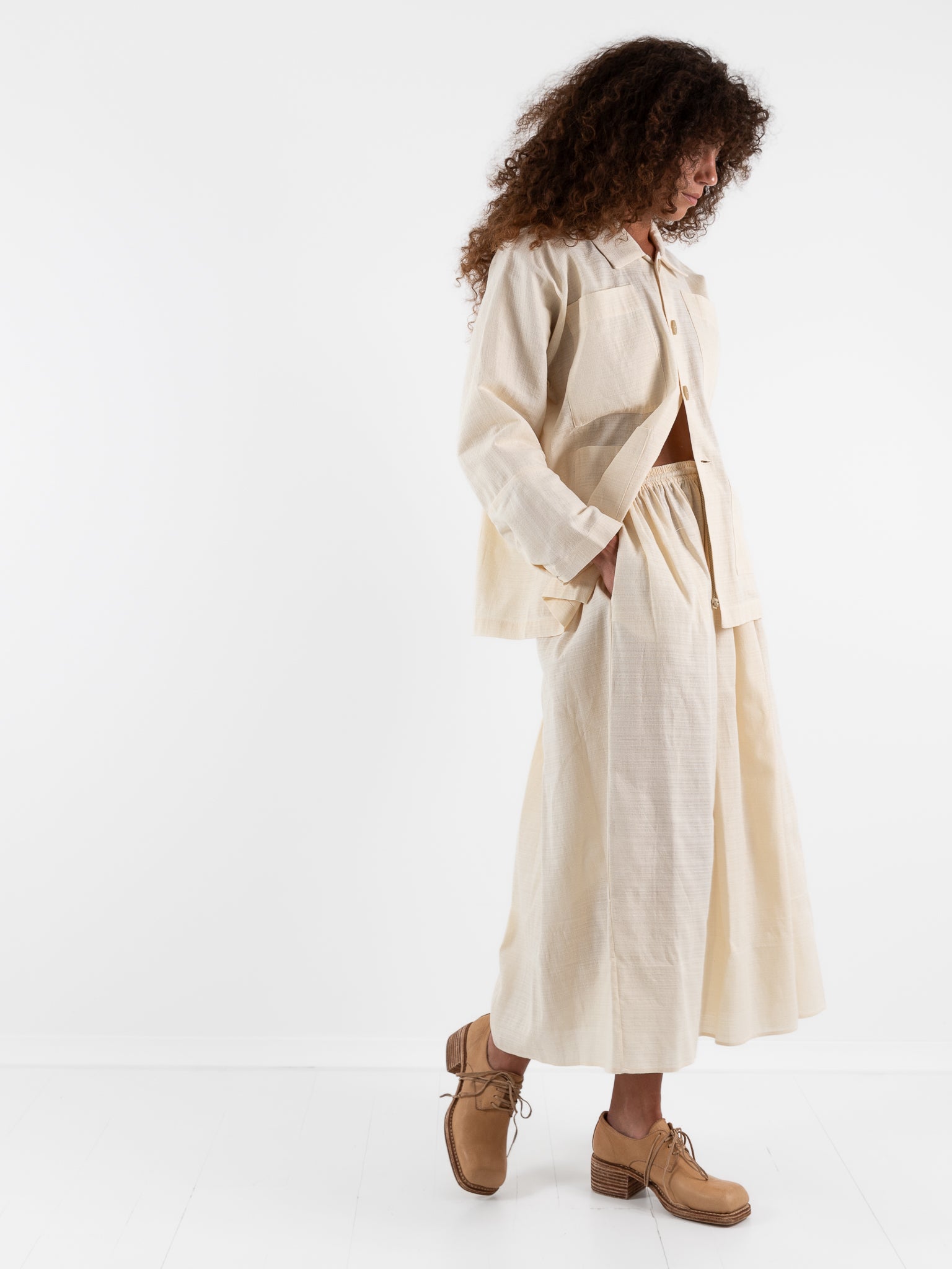 Wright + Doyle Gatherers Skirt in Alabaster - WRIGHT + DOYLE at Worthwhile - shop SKIRT