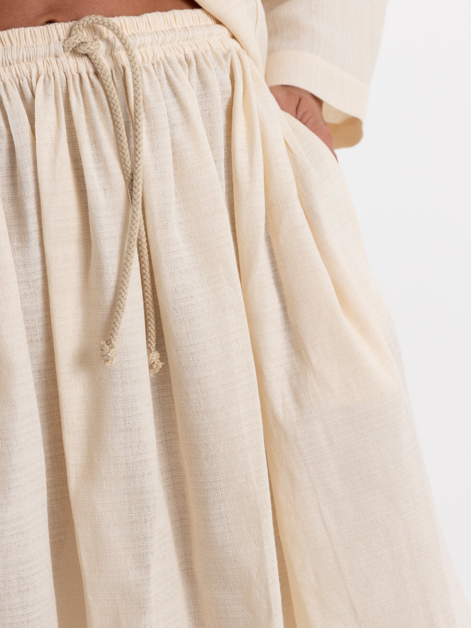 Wright + Doyle Gatherers Skirt in Alabaster - WRIGHT + DOYLE at Worthwhile - shop SKIRT