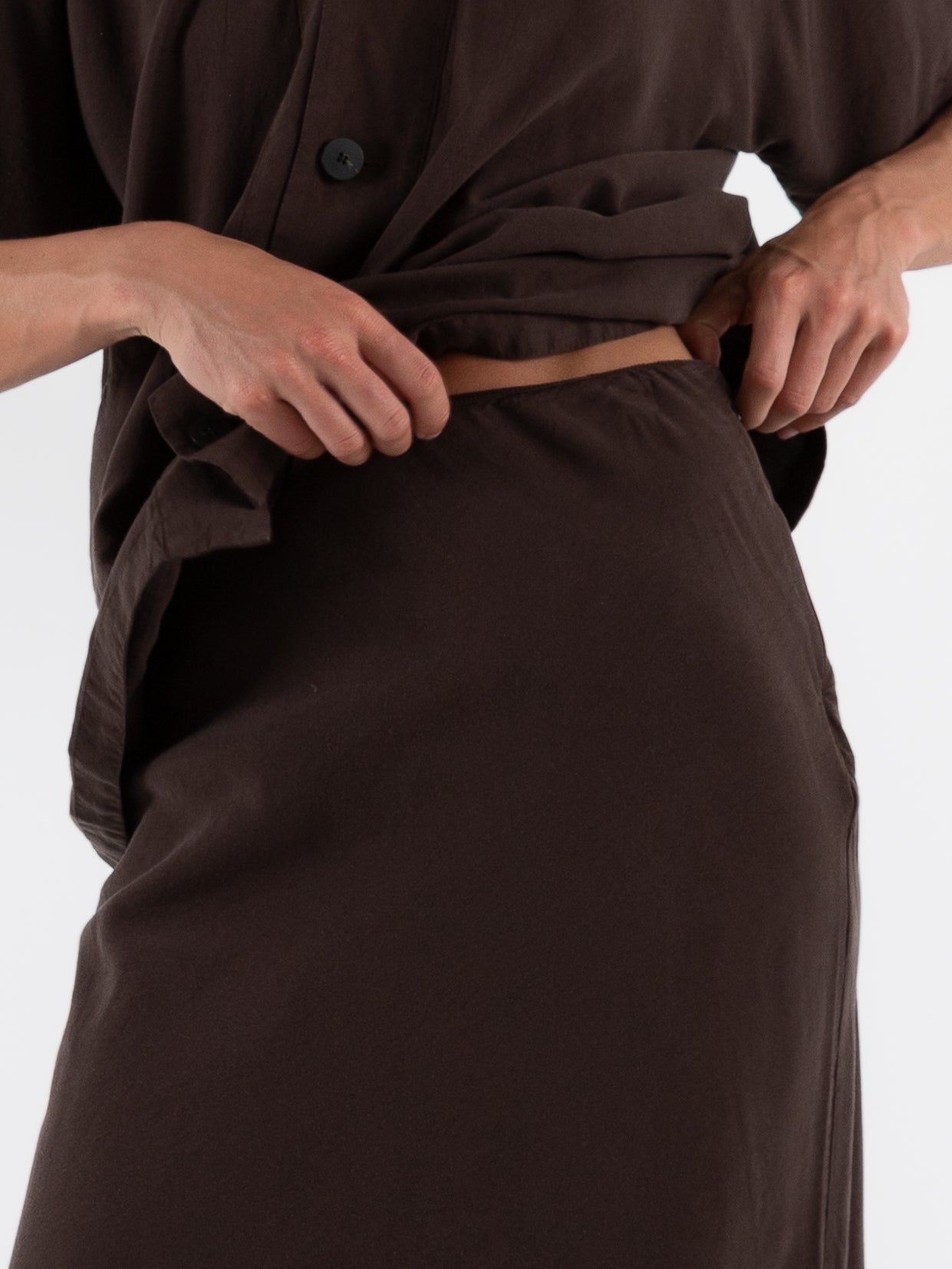 Wright + Doyle Bias Skirt in Cacao - WRIGHT + DOYLE at Worthwhile - shop SKIRT