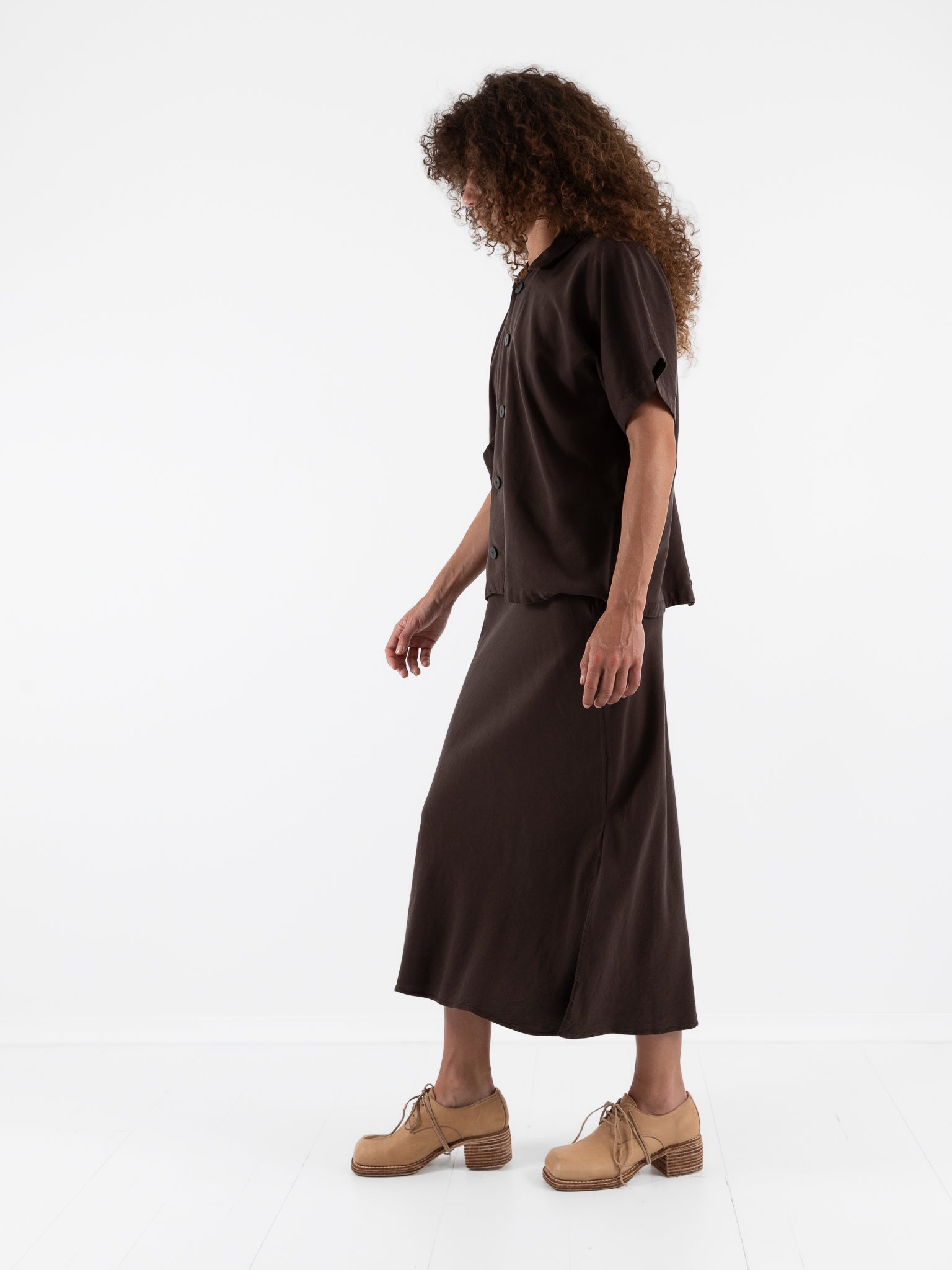 Wright + Doyle Bias Skirt in Cacao - WRIGHT + DOYLE at Worthwhile - shop SKIRT