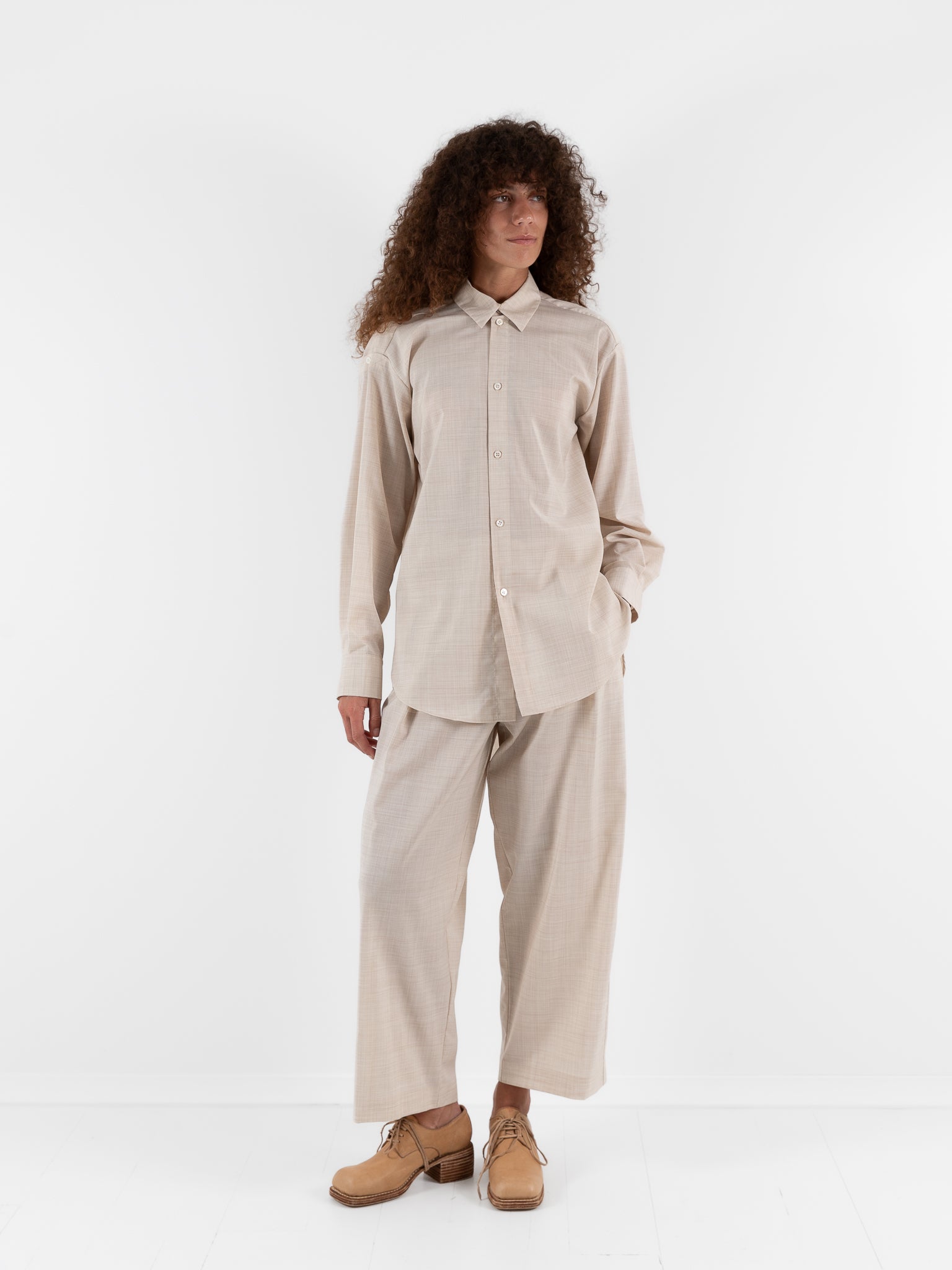 Wright + Doyle Single Pleat Trousers in Hay - WRIGHT + DOYLE at Worthwhile - shop PANT