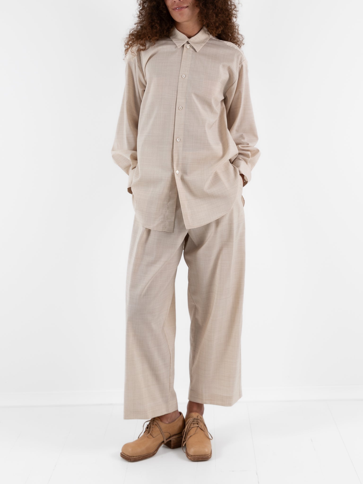 Wright + Doyle Single Pleat Trousers in Hay - WRIGHT + DOYLE at Worthwhile - shop PANT
