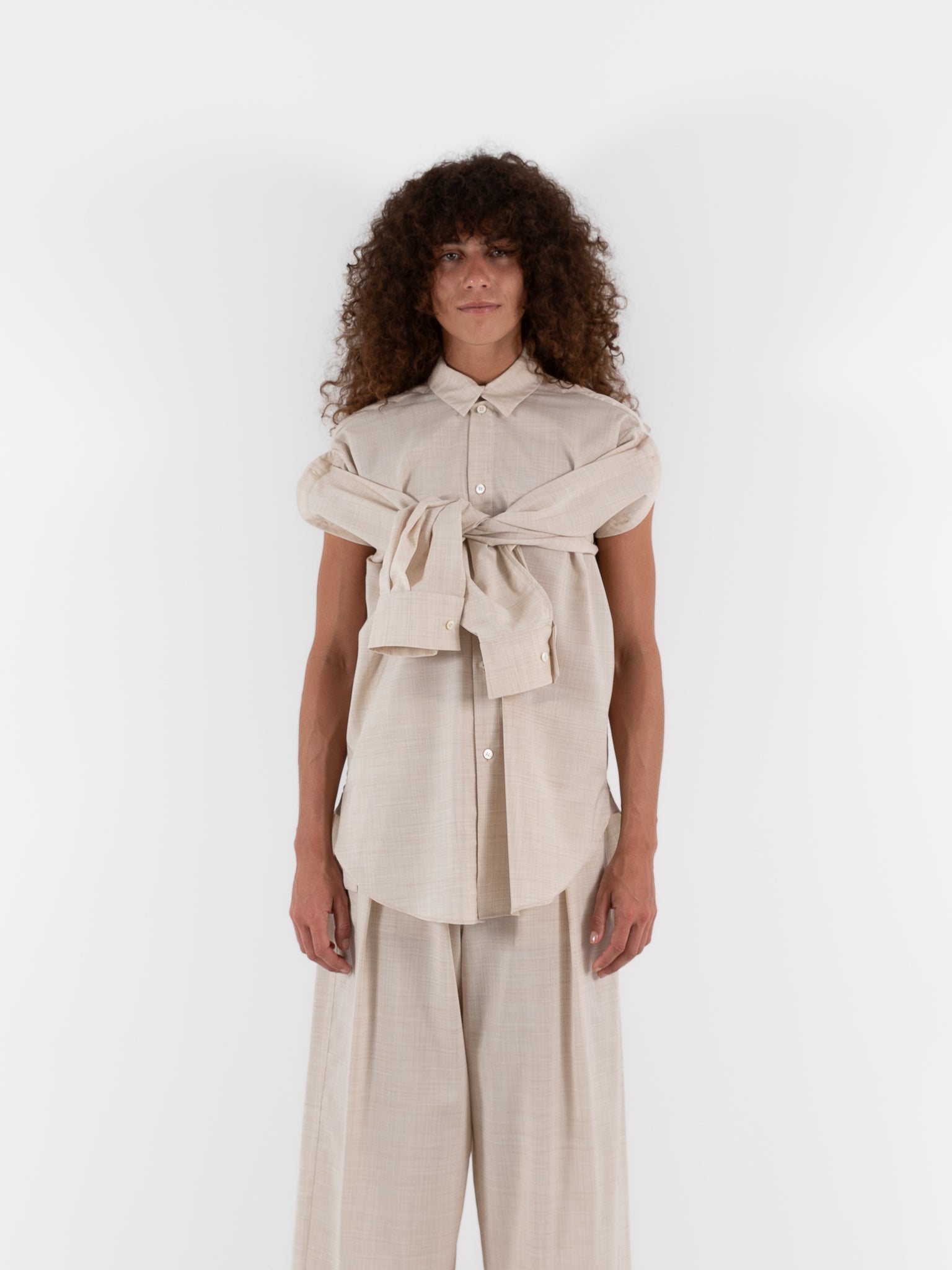 Wright + Doyle Hand Tie Shirt in Hay - WRIGHT + DOYLE at Worthwhile - shop TOP